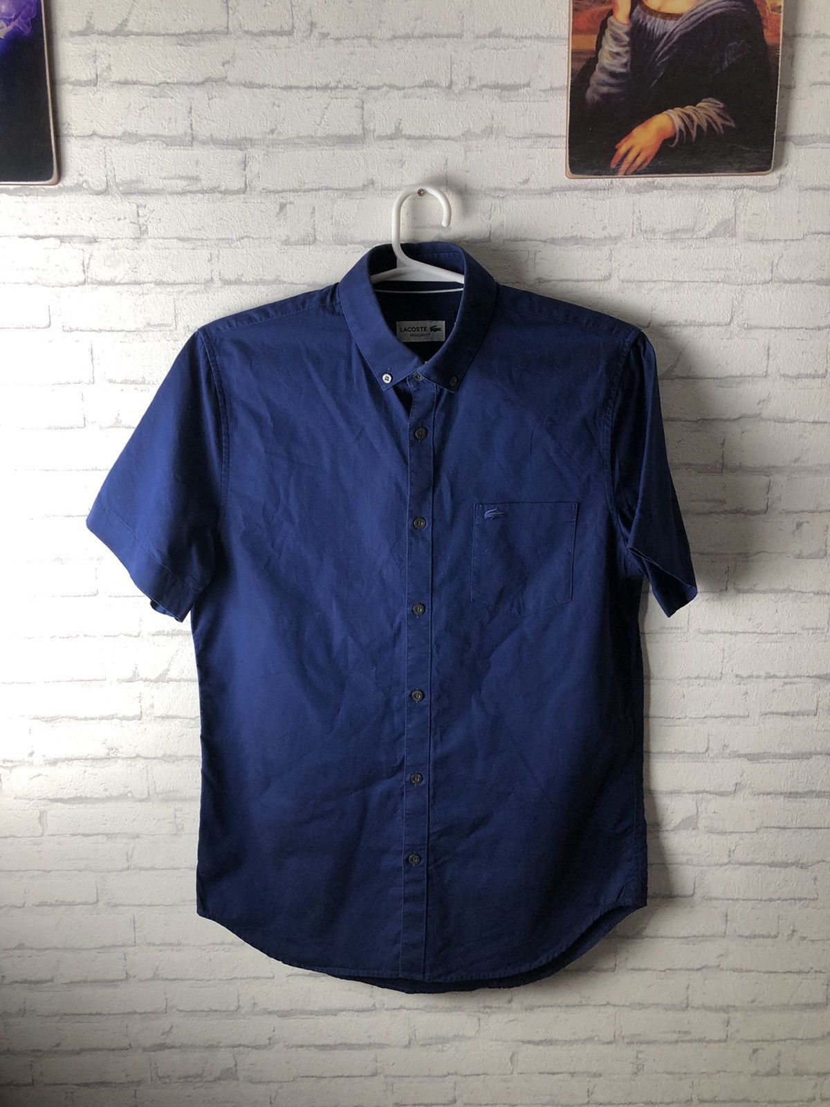 Lacoste RARE LACOSTE BLUE LABLE SHIRT | Grailed