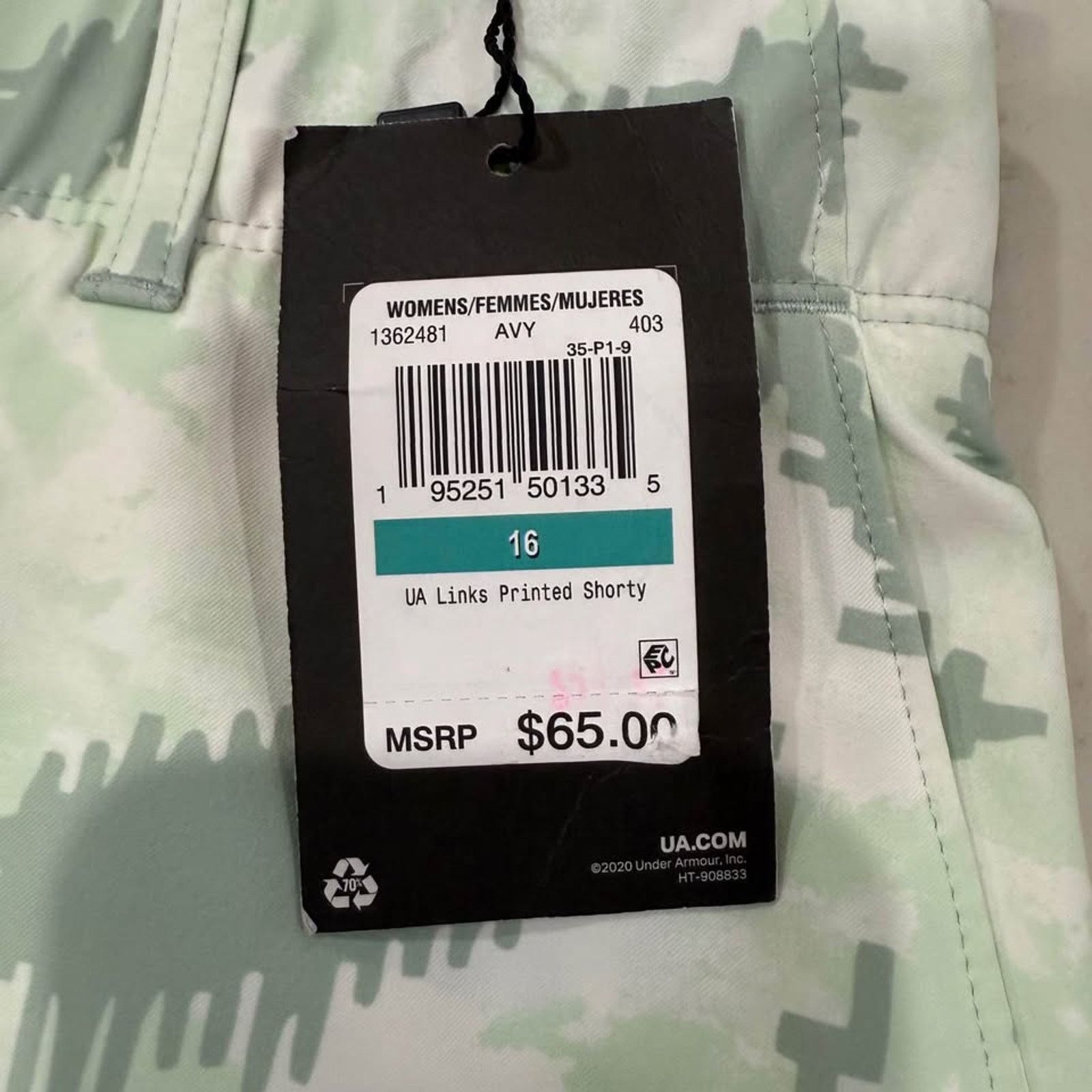Under Armour Under Armour NWT Links Printed Performance Shorts Womens 16 Size 38" / US 16 / IT 52 - 3 Thumbnail