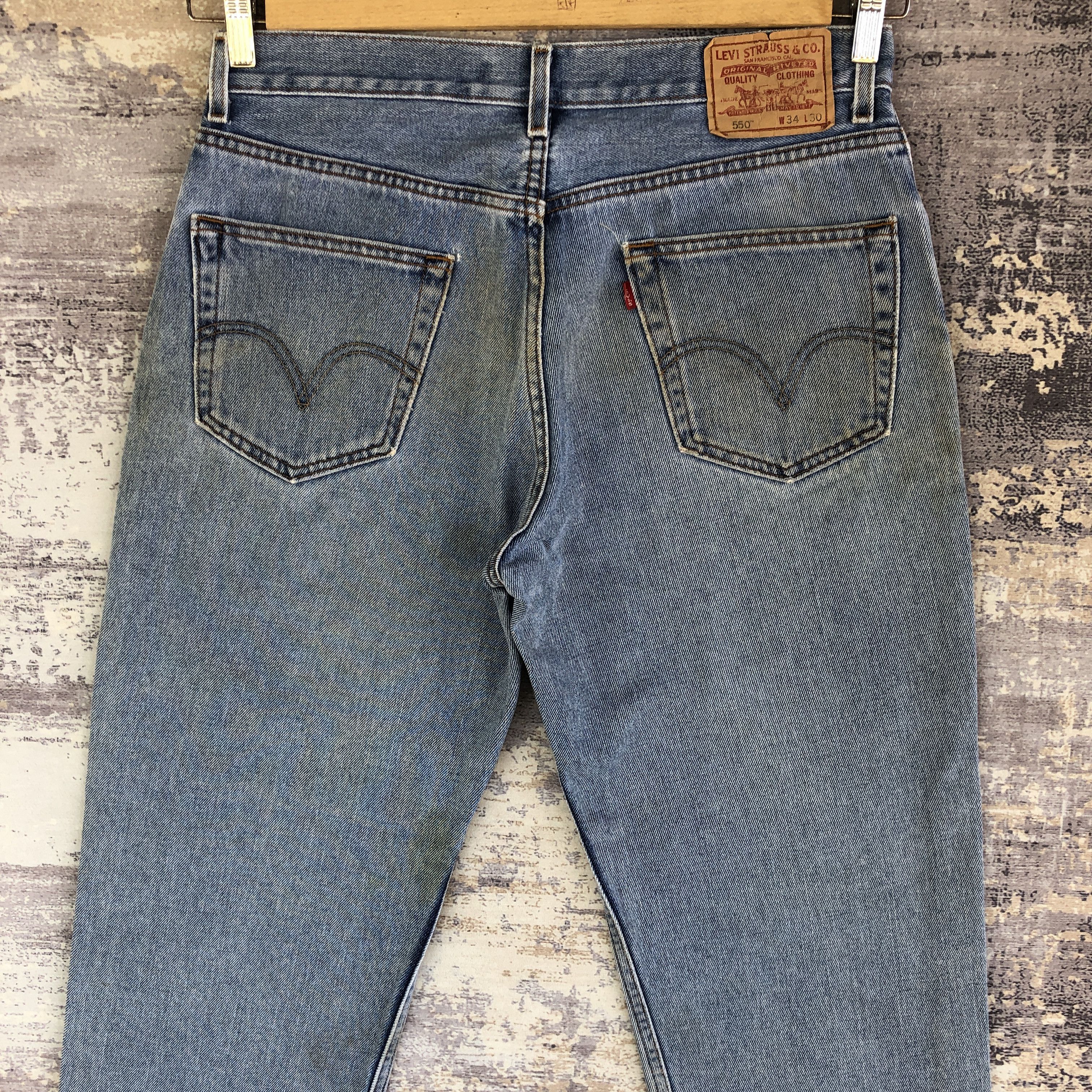 Levi's Vintage Y2K Rusty Levis 550 Baggy Jeans Levi's Faded Denim Size US 32 / EU 48 - 4 Thumbnail