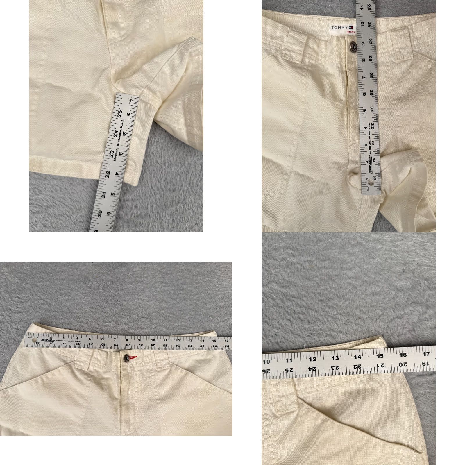 Tommy Hilfiger Tommy Hilfiger White Denim Shorts Womens Size 6 Activewear Casual Zip Fly Pockets Regular Fit Size 28" / US 6 / IT 42 - 8 Thumbnail