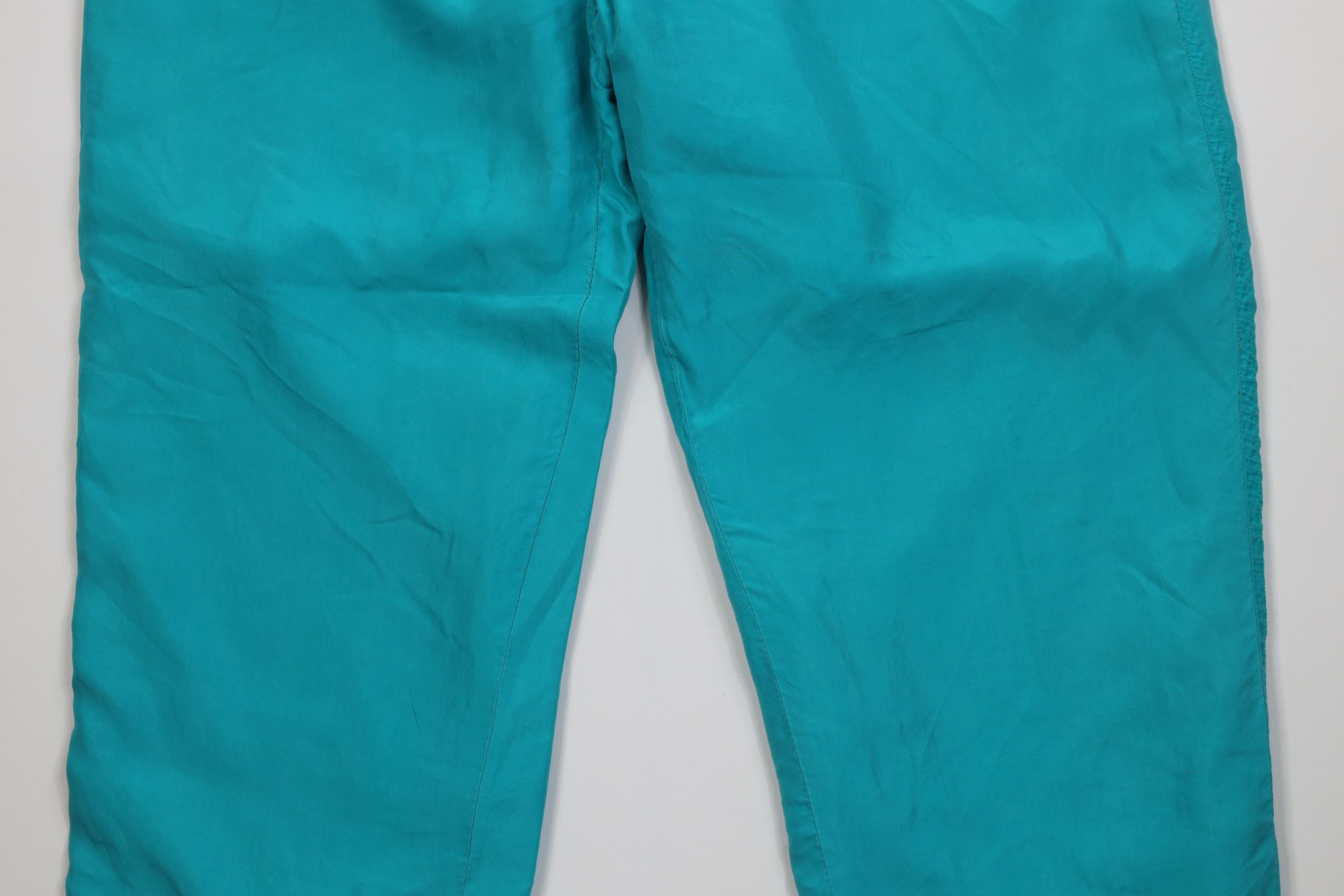 Vintage Vintage 90s Streetwear Blank Silk Pants Sweatpants Teal Size 28" / US 6 / IT 42 - 3 Thumbnail