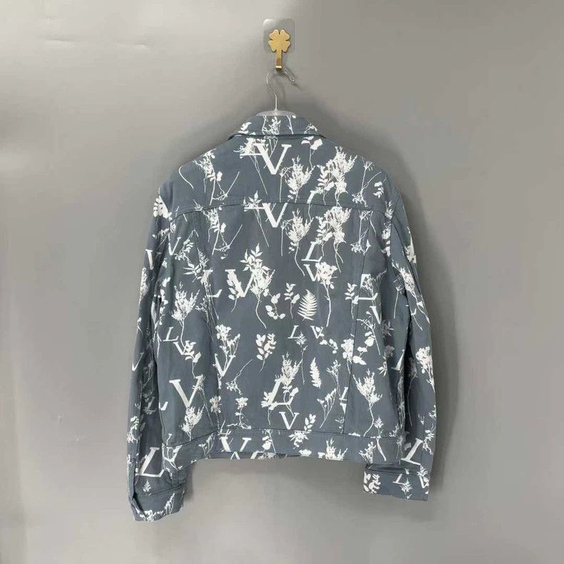 Louis Vuitton Louis Vuitton Plant monogrammed single-breasted denim jack Size US M / EU 48-50 / 2 - 2 Thumbnail