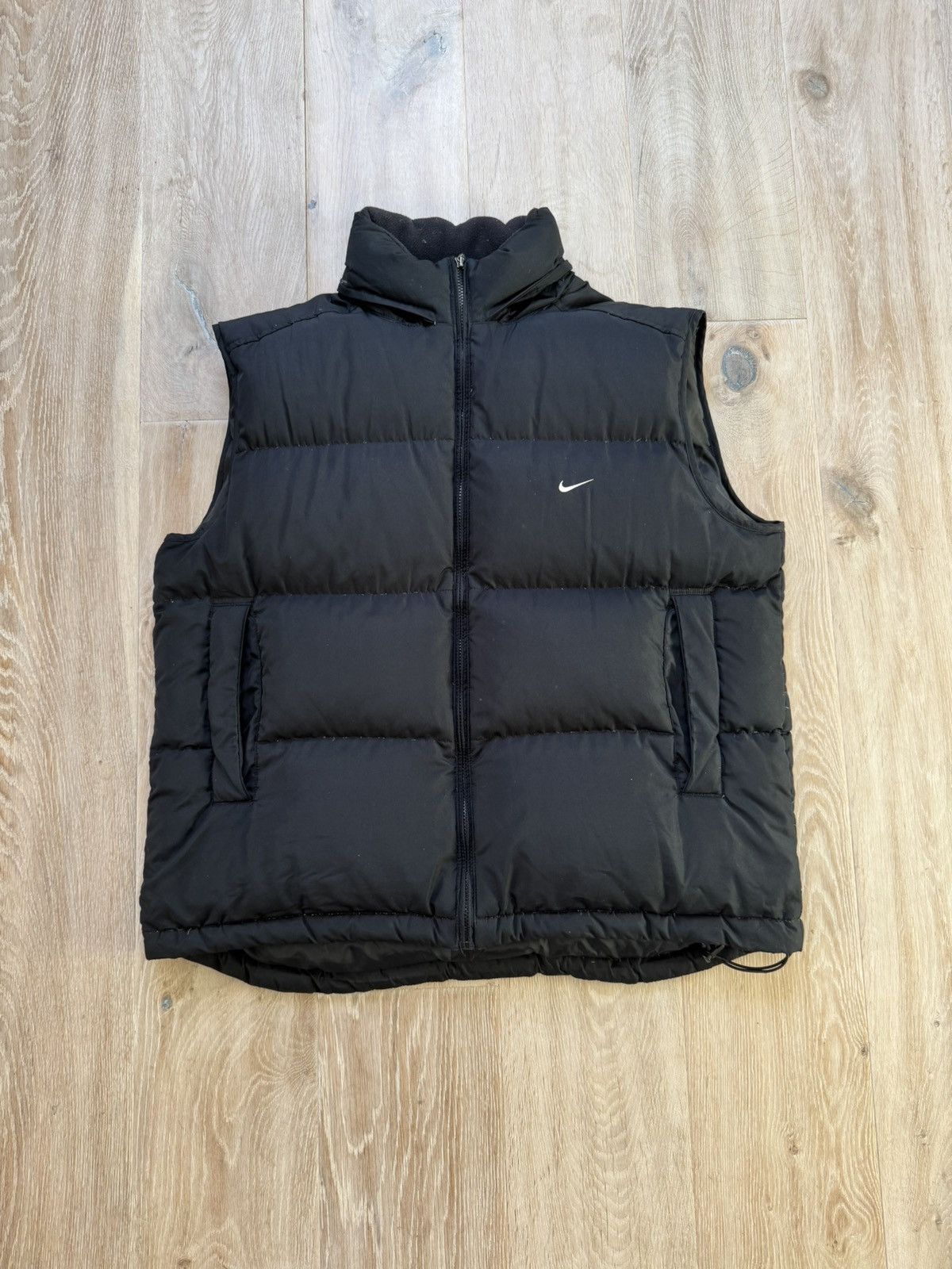 Nike × Vintage Vintage 00s Nike Down Puffer Vest⚫️ Size US XL / EU 56 / 4 - 1 Thumbnail