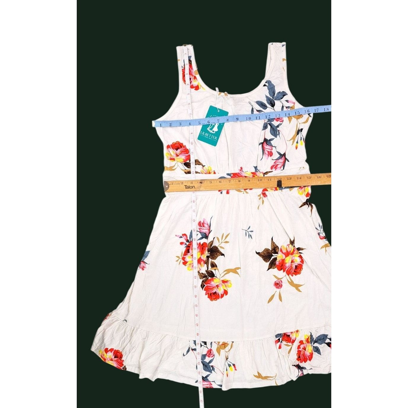 Other Lilbetter Sleeveless Floral Print A-Line Dress White Pink Size M / US 6-8 / IT 42-44 - 7 Thumbnail