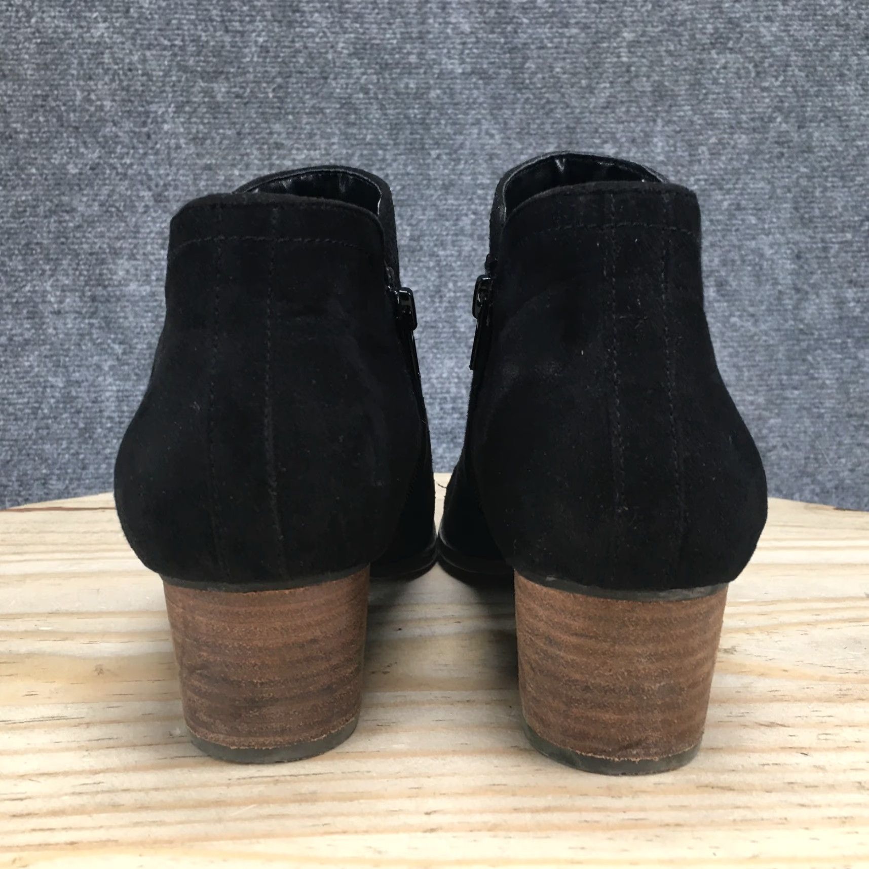Vintage Lifestride Boots Womens 9M Blake Casual Side Zip Ankle Bootie Black Fabric Heels Size US 9 / IT 39 - 4 Thumbnail