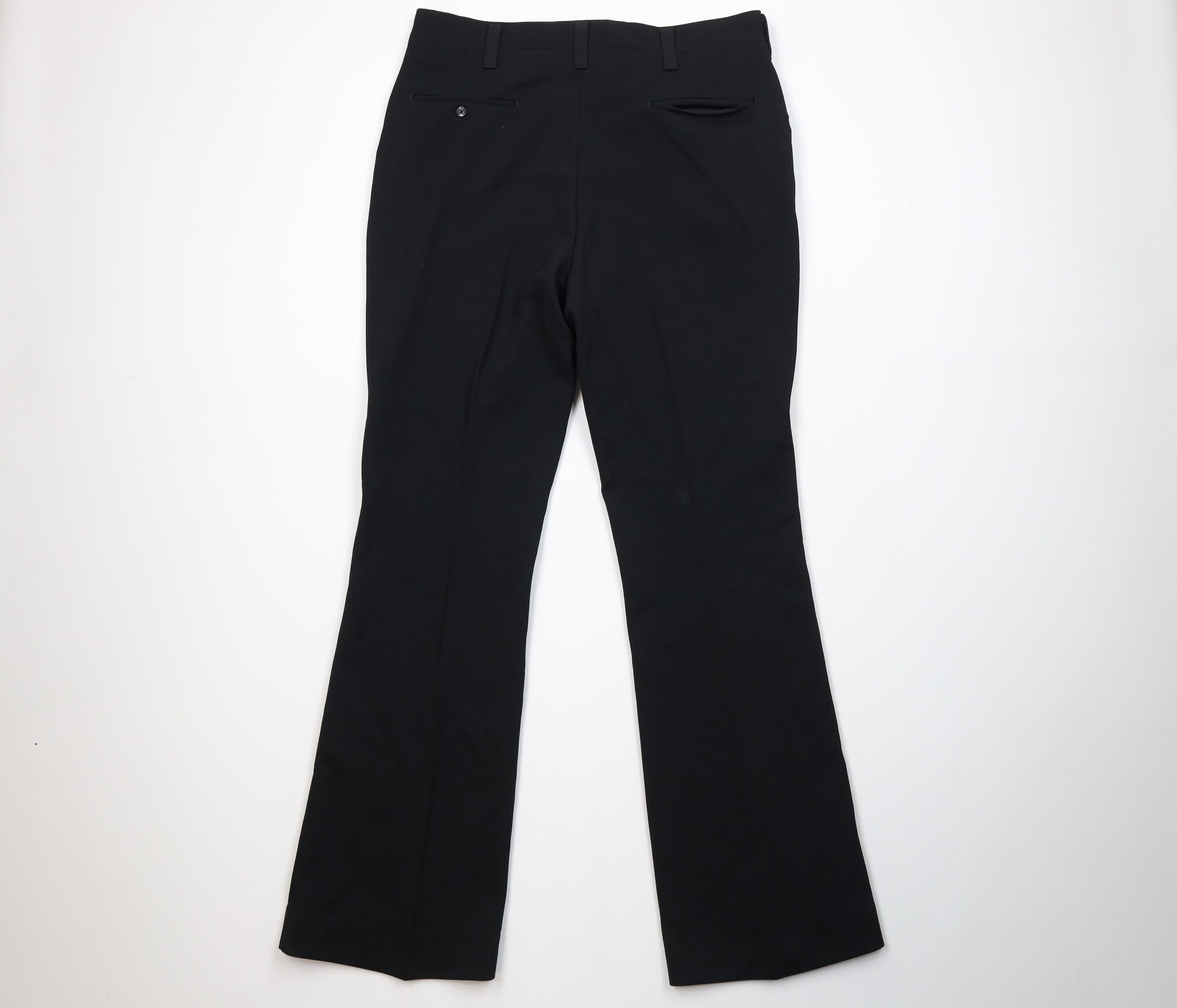 Vintage Vintage 70s Streetwear Flared Wide Leg Chino Pants Black USA Size US 34 / EU 50 - 7 Thumbnail