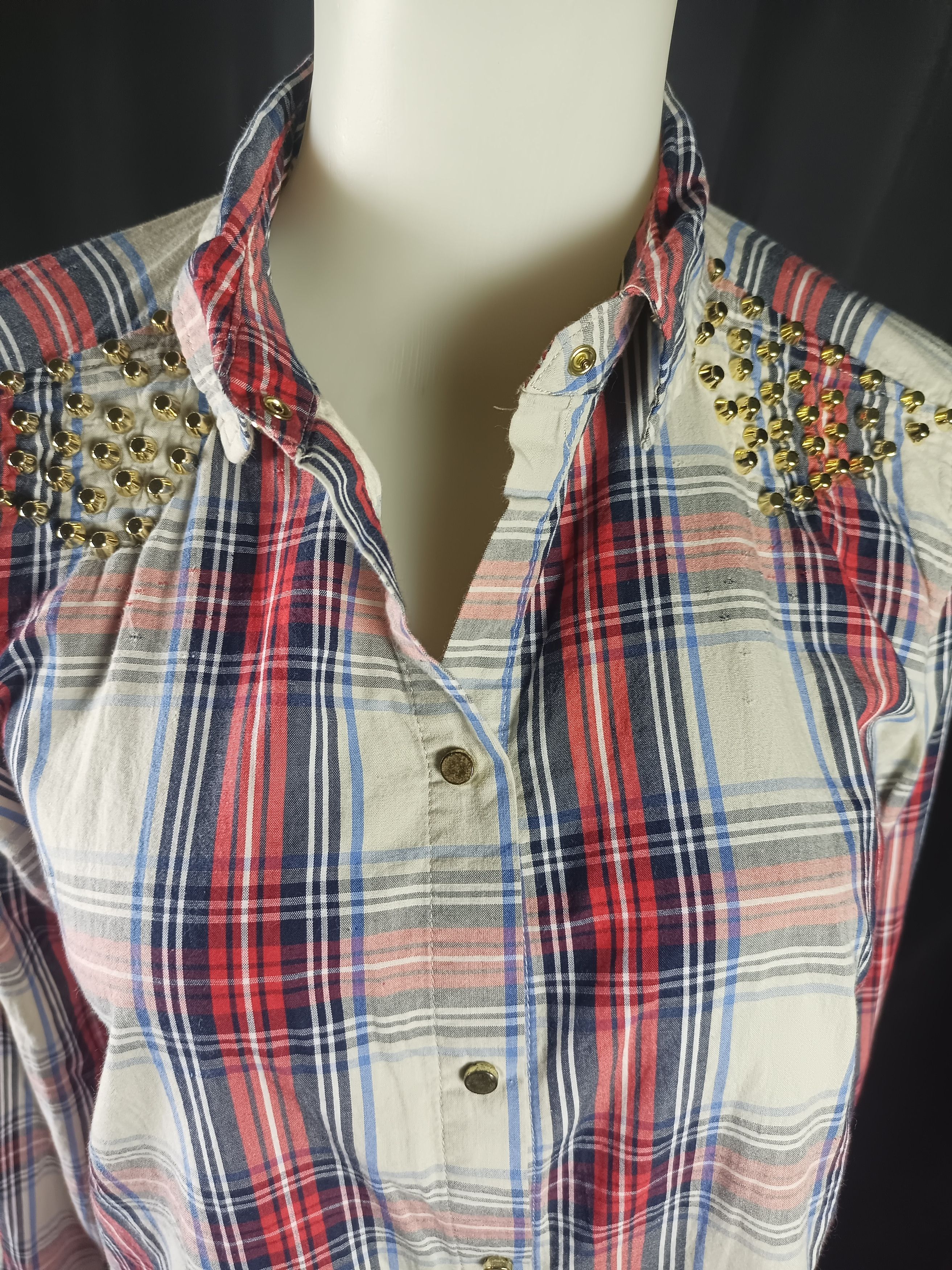 Designer × Japanese Brand × Zara ZARA TRAFALUC MMXII Collection Women Plaid Stud Shirt Size M / US 6-8 / IT 42-44 - 3 Thumbnail
