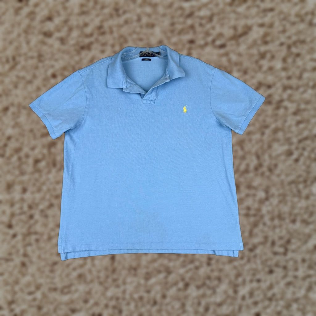 Ralph Lauren VINTAGE Ralph Lauren Polo Shirt 2XL Blue Slim Fit Short Sleeve Cotton Mens Size US XXL / EU 58 / 5 - 1 Thumbnail