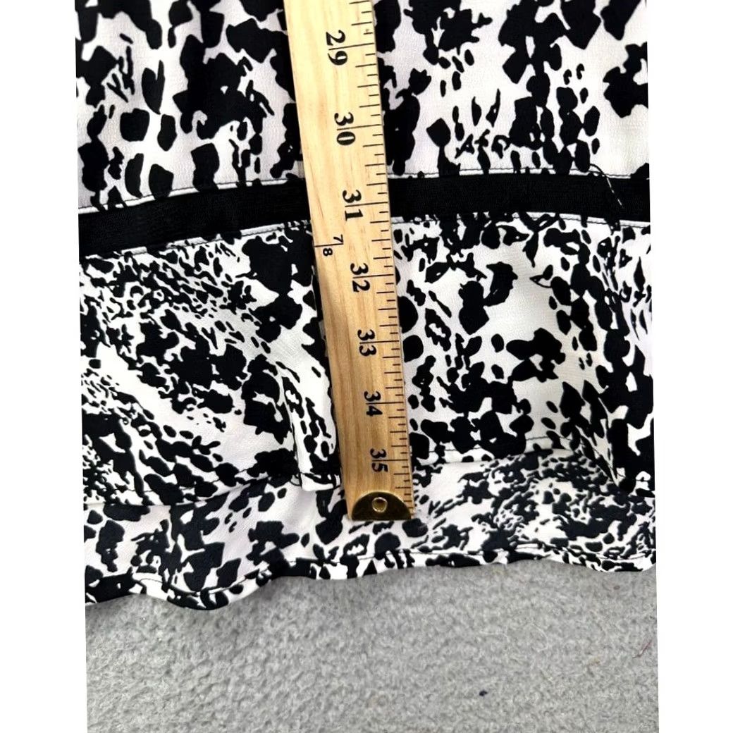 Vintage Maggie Barnes Skirt Maxi Pencil Womens 3X Plus Black White Leopard Pleated NEW Size 40" / US 18 - 7 Thumbnail