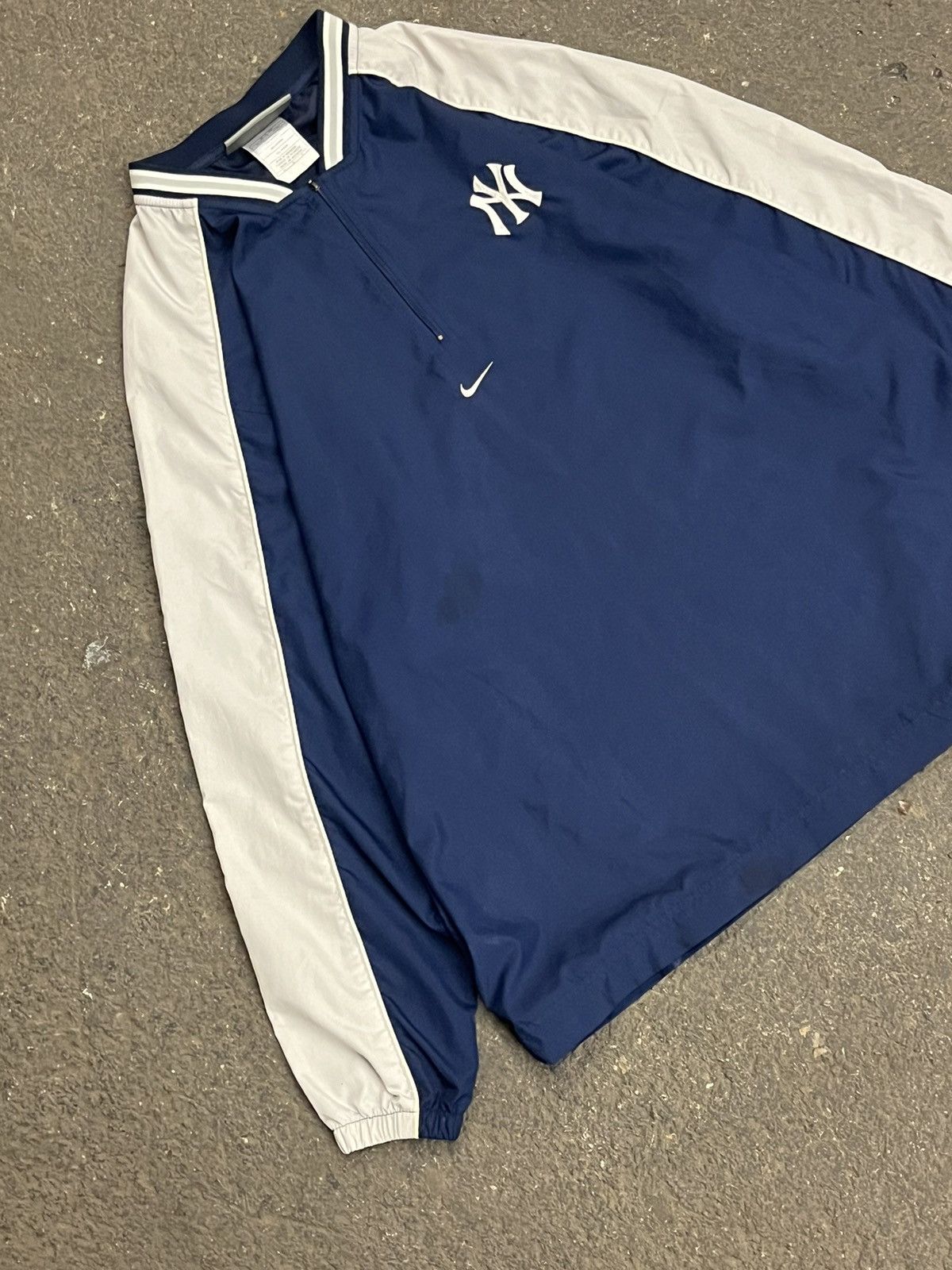 Nike × Vintage Nike center swoosh NY Yankees pull over jacket hype rare y2k Size US XL / EU 56 / 4 - 2 Thumbnail