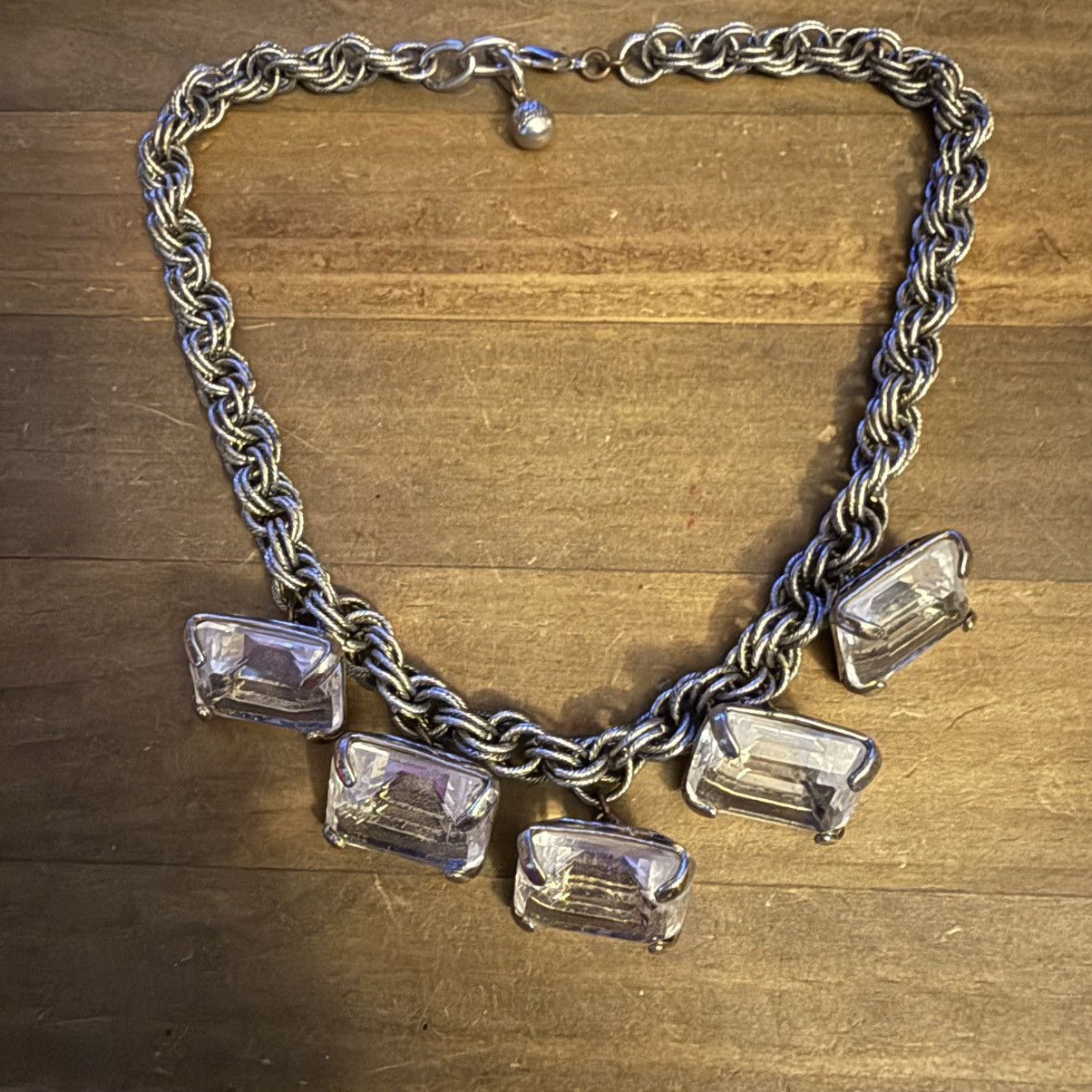 Other Lulu Frost chunky cable link clear stone statement necklace Size ONE SIZE - 2 Thumbnail