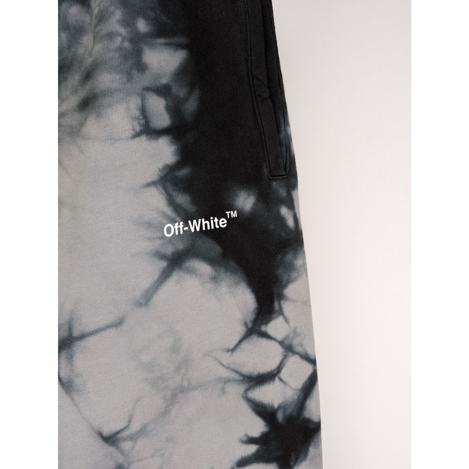Off-White o1rshd1 Diag Tie Dye Slim Sweatpant Warm in Grey/White Size US 30 / EU 46 - 5 Thumbnail