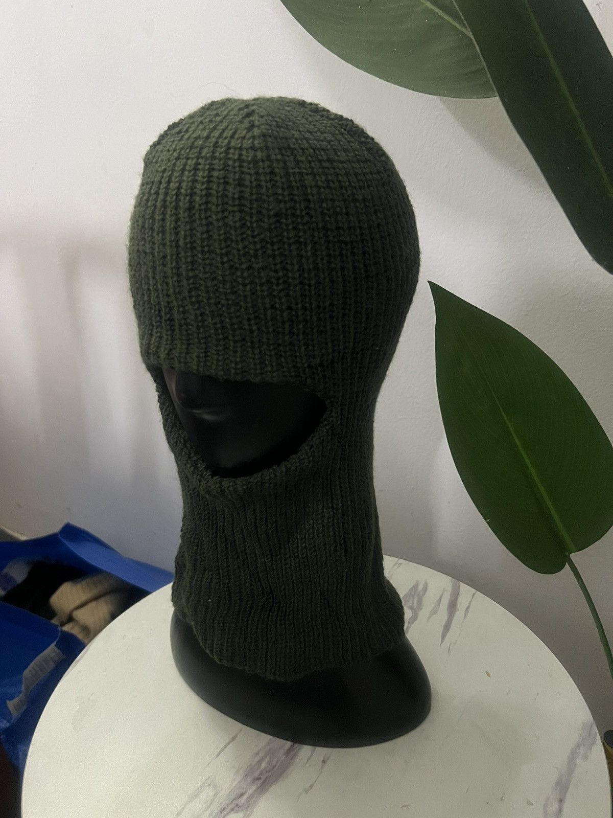 Vintage VINTAGE BALACLAVA GREEN ARMY Size ONE SIZE - 2 Thumbnail