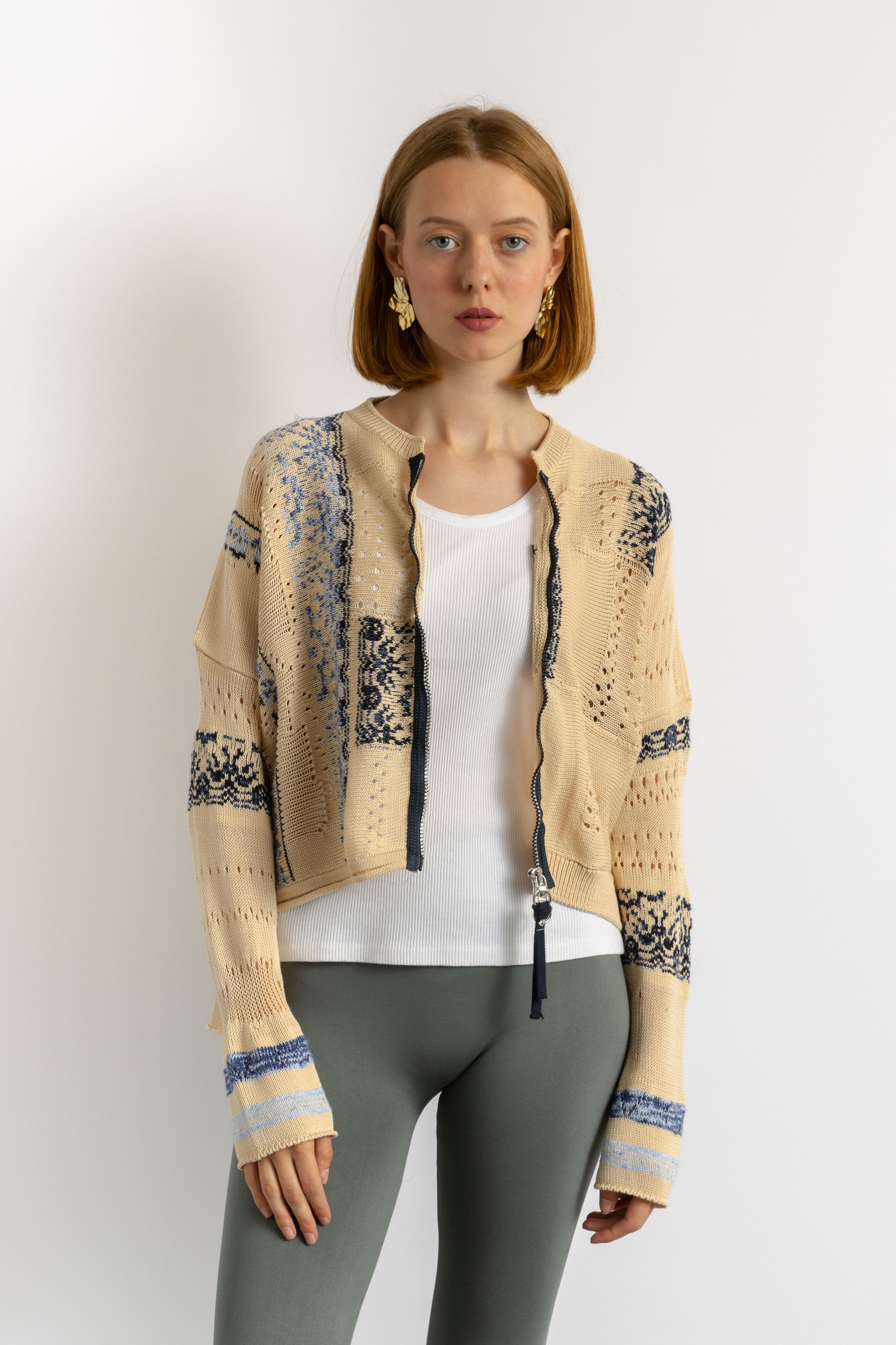 High Sport 00s Vintage Woman Preowned HIGH Knit Cardigan 8688 Size L / US 10 / IT 46 - 6 Thumbnail