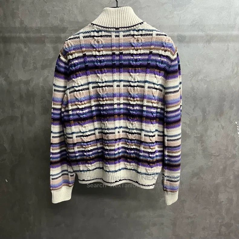 Louis Vuitton Louis Vuitton 26 New Striped Cabin Zip Closure Cardigan sw Size US XS / EU 42 / 0 - 5 Thumbnail