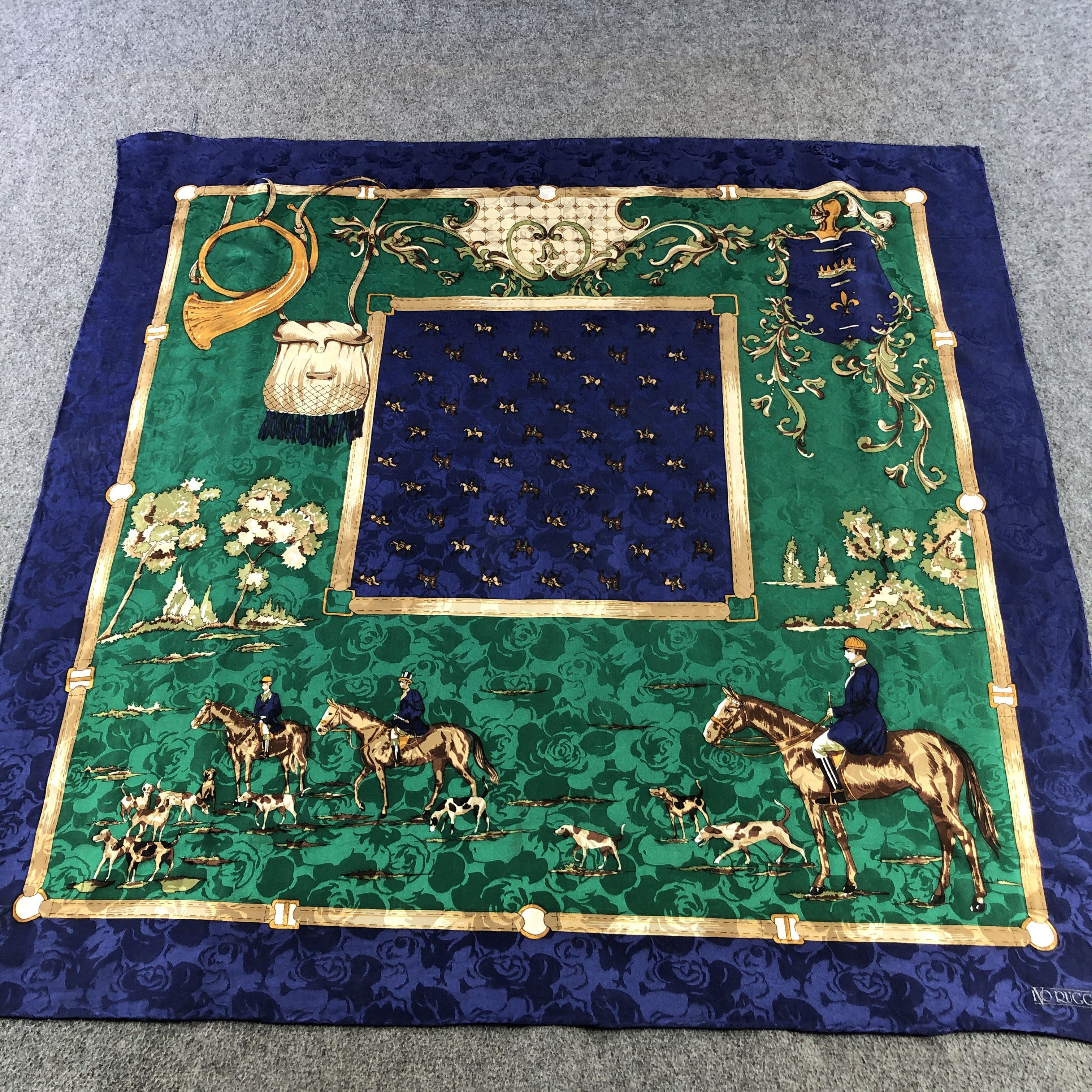 Japanese Brand Vintage Ivo Ruggeri Hand Rolled Silk Scarf M1333 Size ONE SIZE - 2 Thumbnail
