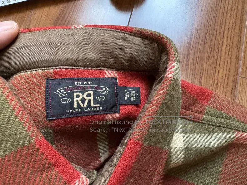 RRL Ralph Lauren RRL Ralph Lauren Thick plaid leather reinforced workwear l Size US L / EU 52-54 / 3 - 2 Thumbnail