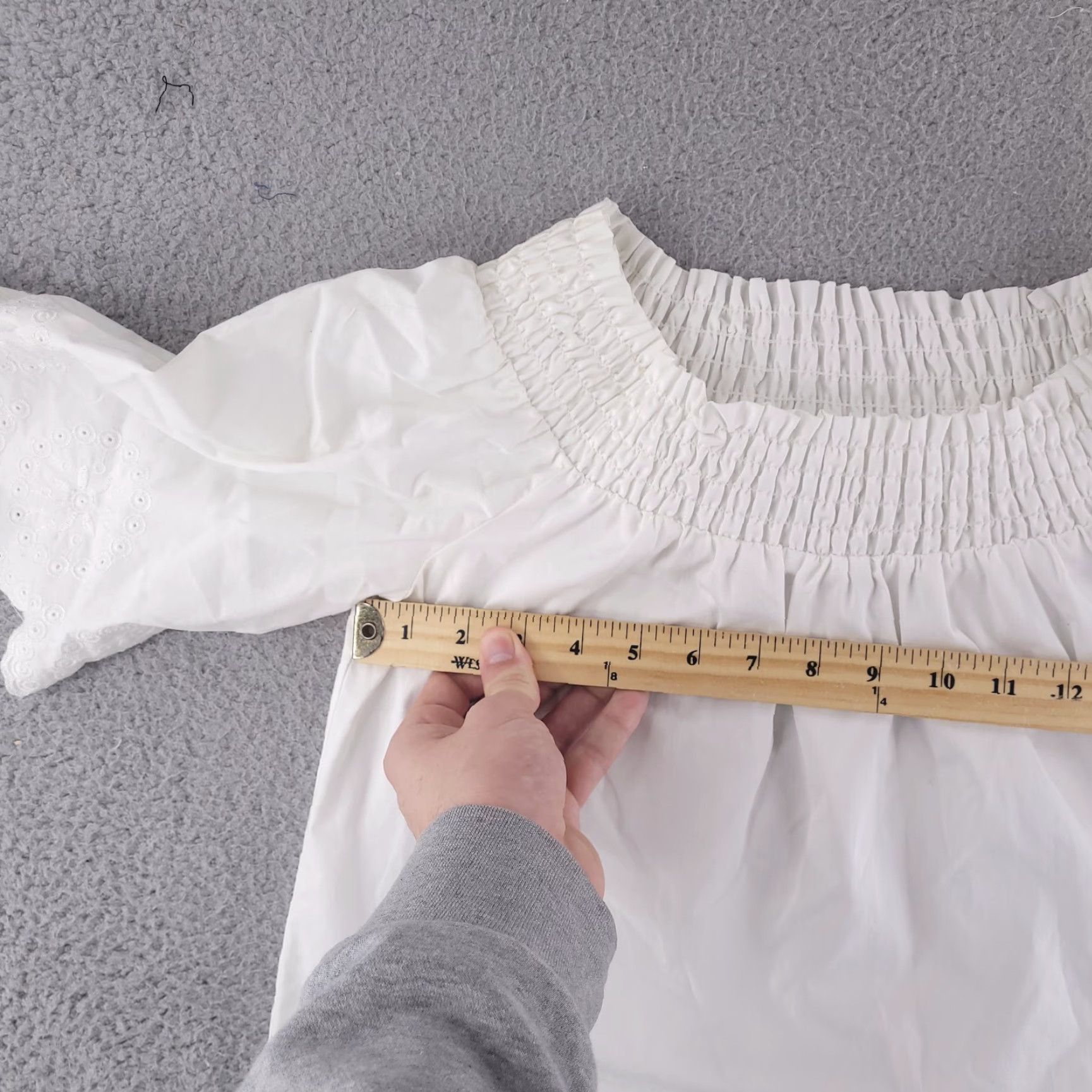 Vintage 7th Avenue Blouse Women Medium Lace White Ruffle Neck Shirt Vintage? No Size M / US 6-8 / IT 42-44 - 6 Thumbnail