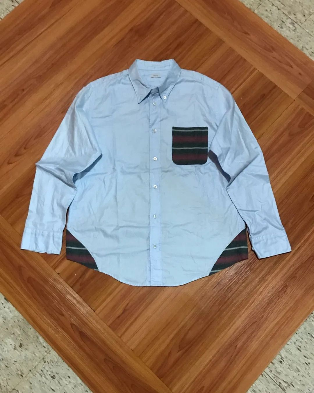image of Visvim Long Sleeve in Blue Mix, Men's (Size Medium)