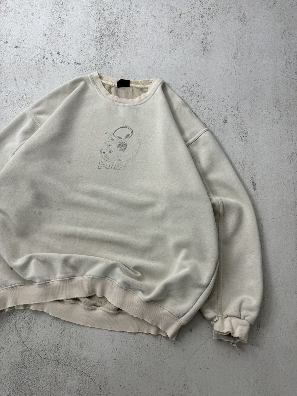 Stussy × Vintage Blind Vintage True Faded Trashed Sweatshirt Size US XL / EU 56 / 4 - 2 Thumbnail