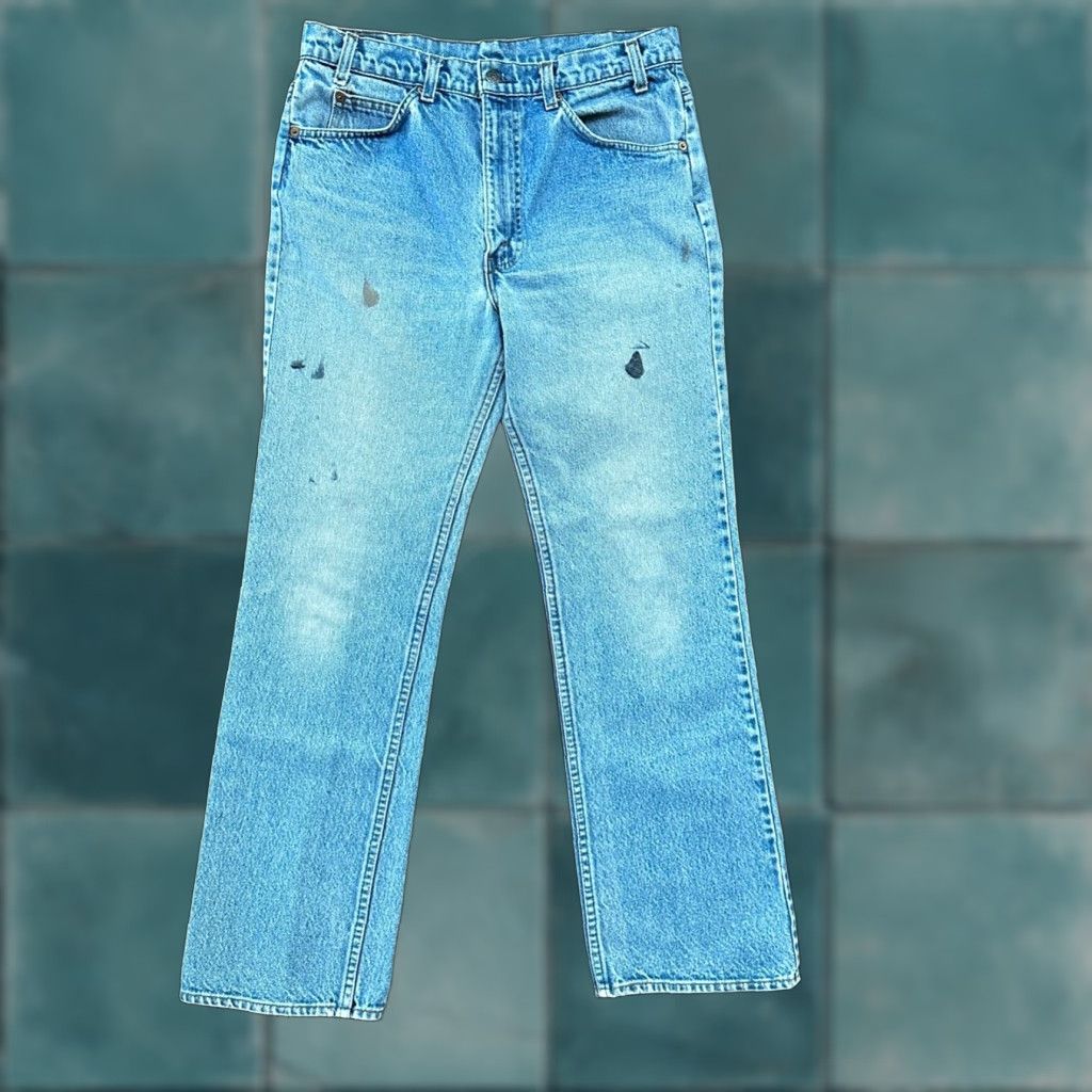 VINTAGE Levi's 517 Jeans Men 34 Regular Blue Flare Bootcut 80s USA