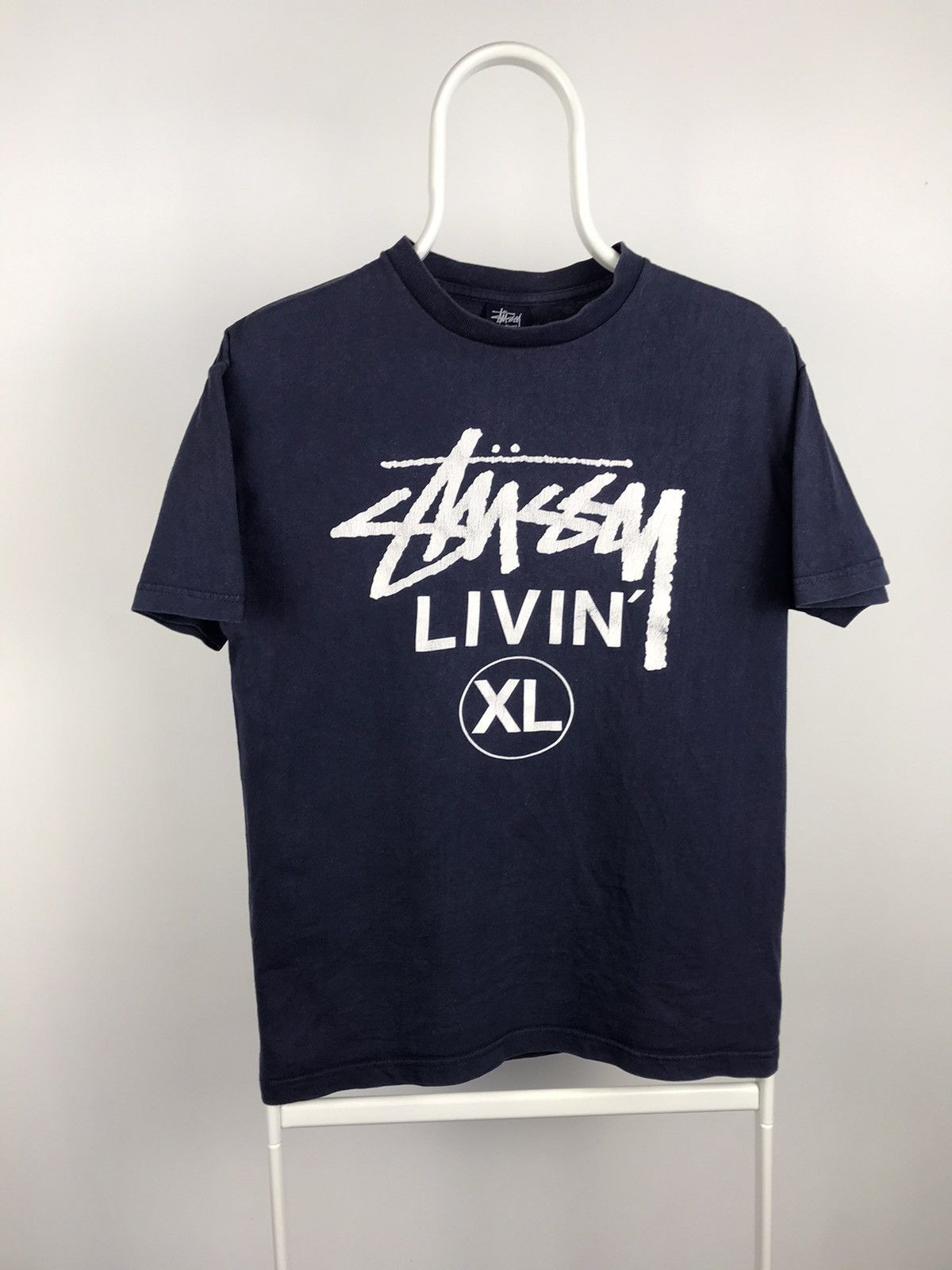 Stussy Vintage Stussy Livin Big Logo Faded Tee Size US M / EU 48-50 / 2 - 1 Thumbnail