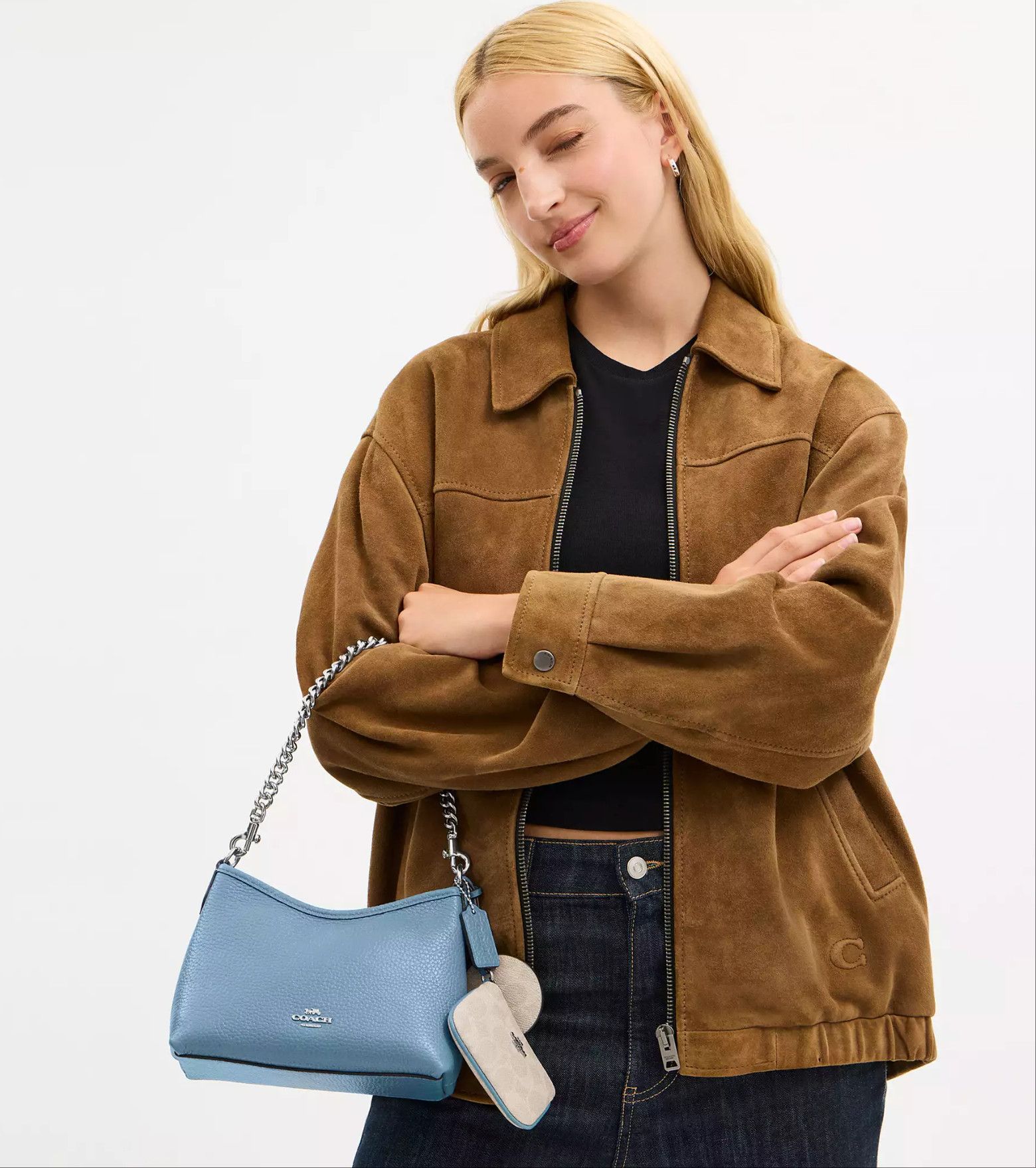 Coach Laurel Small Shoulder Bag With Mirror Charm And Pouch CBI06 Size ONE SIZE - 3 Thumbnail