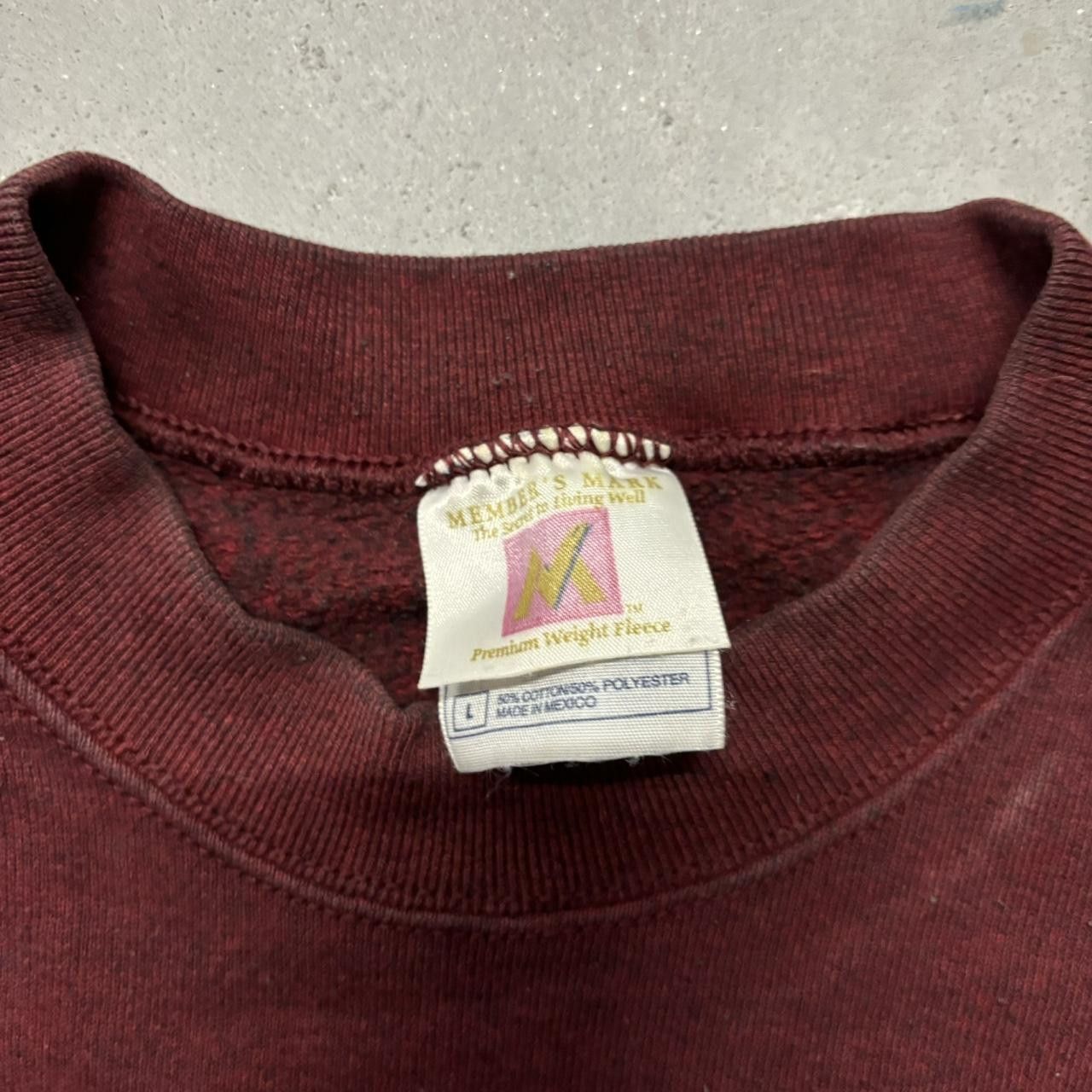 Russell Athletic × Vintage Crazy Vintage 90s Maroon Red Blank Russell Style Essential Crewneck! Size US L / EU 52-54 / 3 - 6 Thumbnail