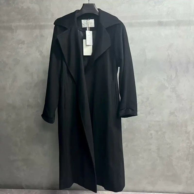 Max Mara MaxMara Black Cotton Women's Coat 0089 Size M / US 6-8 / IT 42-44 - 1 Thumbnail
