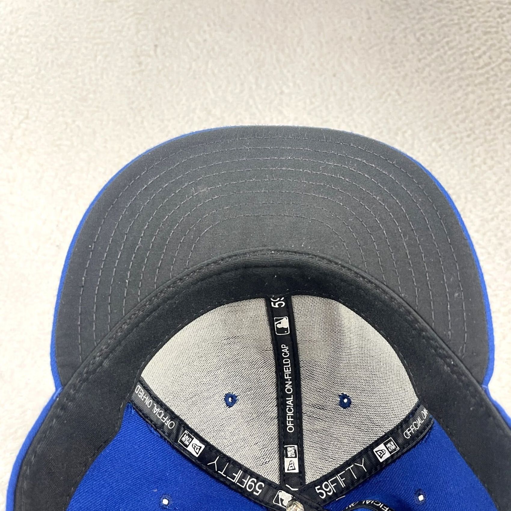 New Era Milwaukee Brewers New Era 59Fifty Hat Mens Cap Caseball Size 7 1/2 Blue polyester solid Size ONE SIZE - 6 Thumbnail