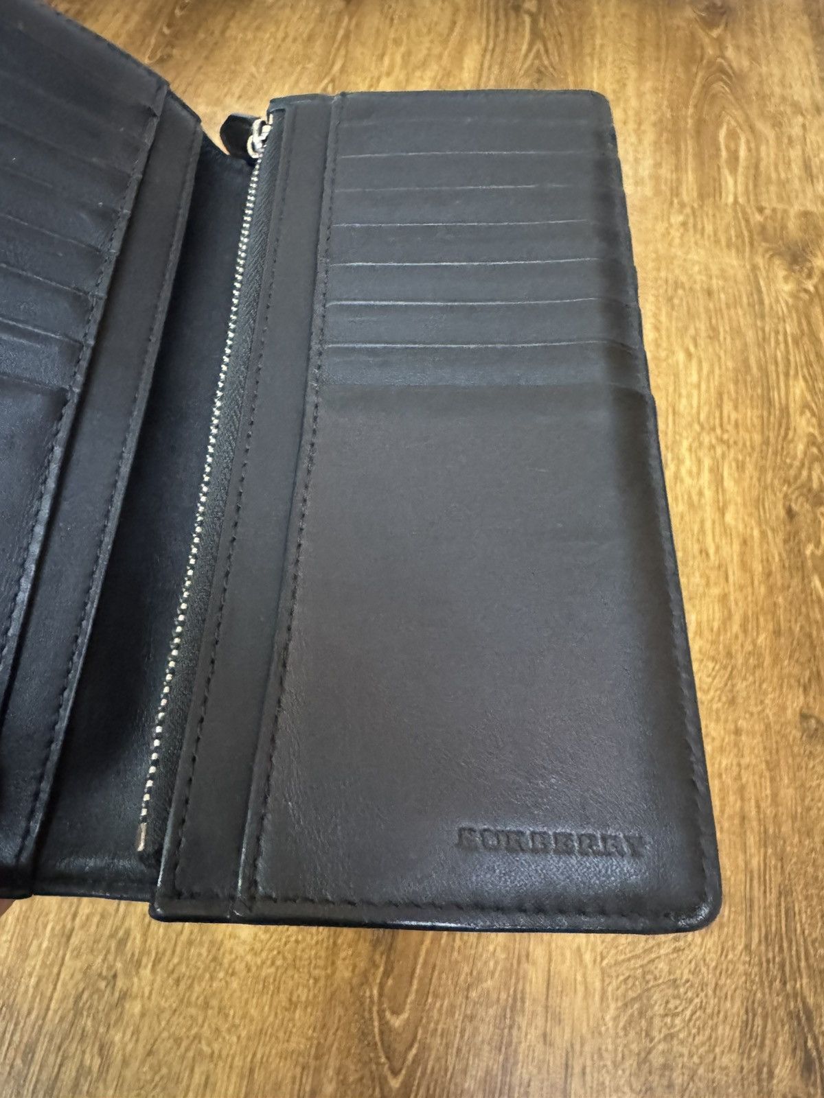 Burberry BURBERRY BIFOLD LEATHER BLACK-GRAY LARGE WALLET FULL SET Size ONE SIZE - 13 Thumbnail