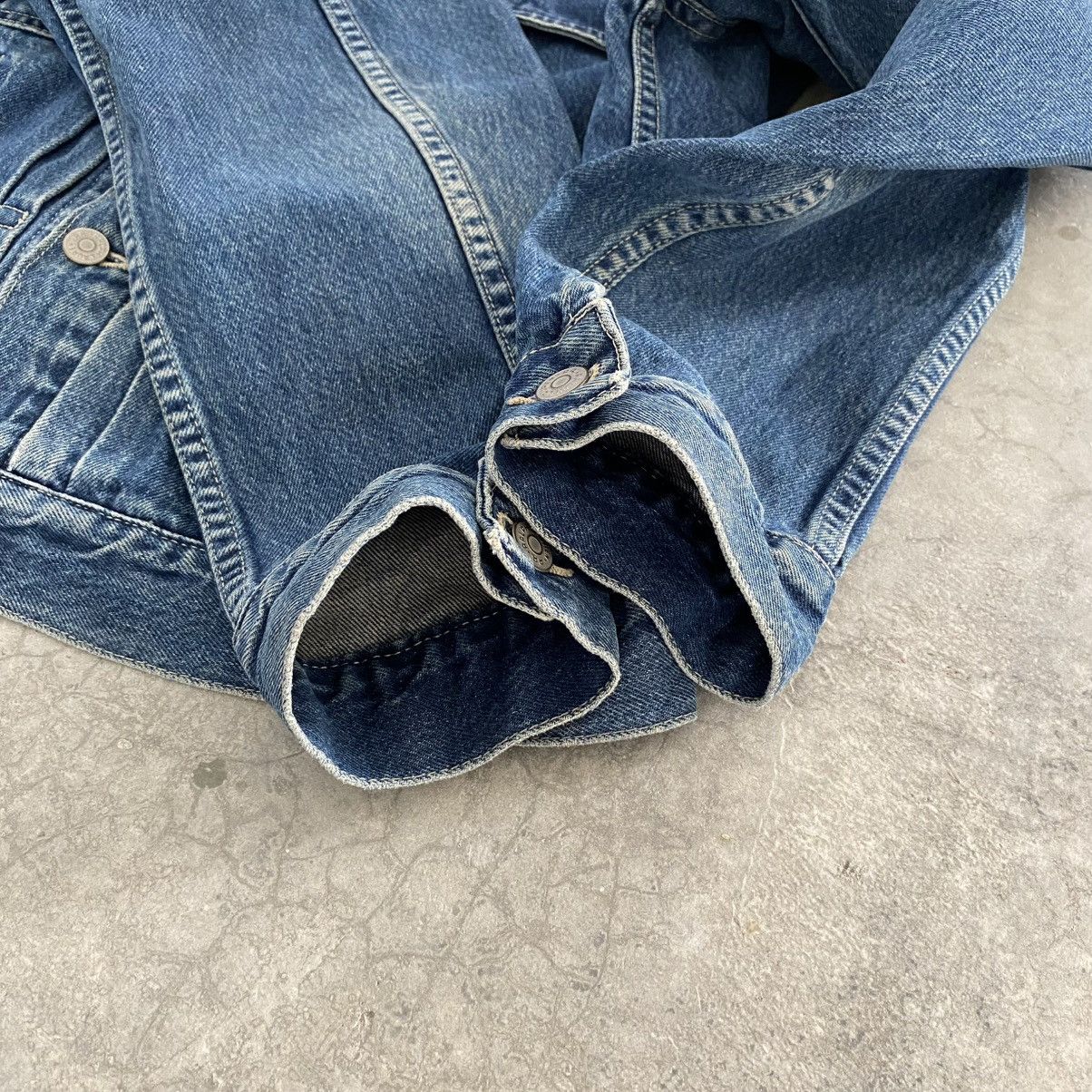 RRL Ralph Lauren VTG 90’s RRL Ralph Lauren Buckle Back Pleated Denim Jacket Size US XL / EU 56 / 4 - 9 Thumbnail