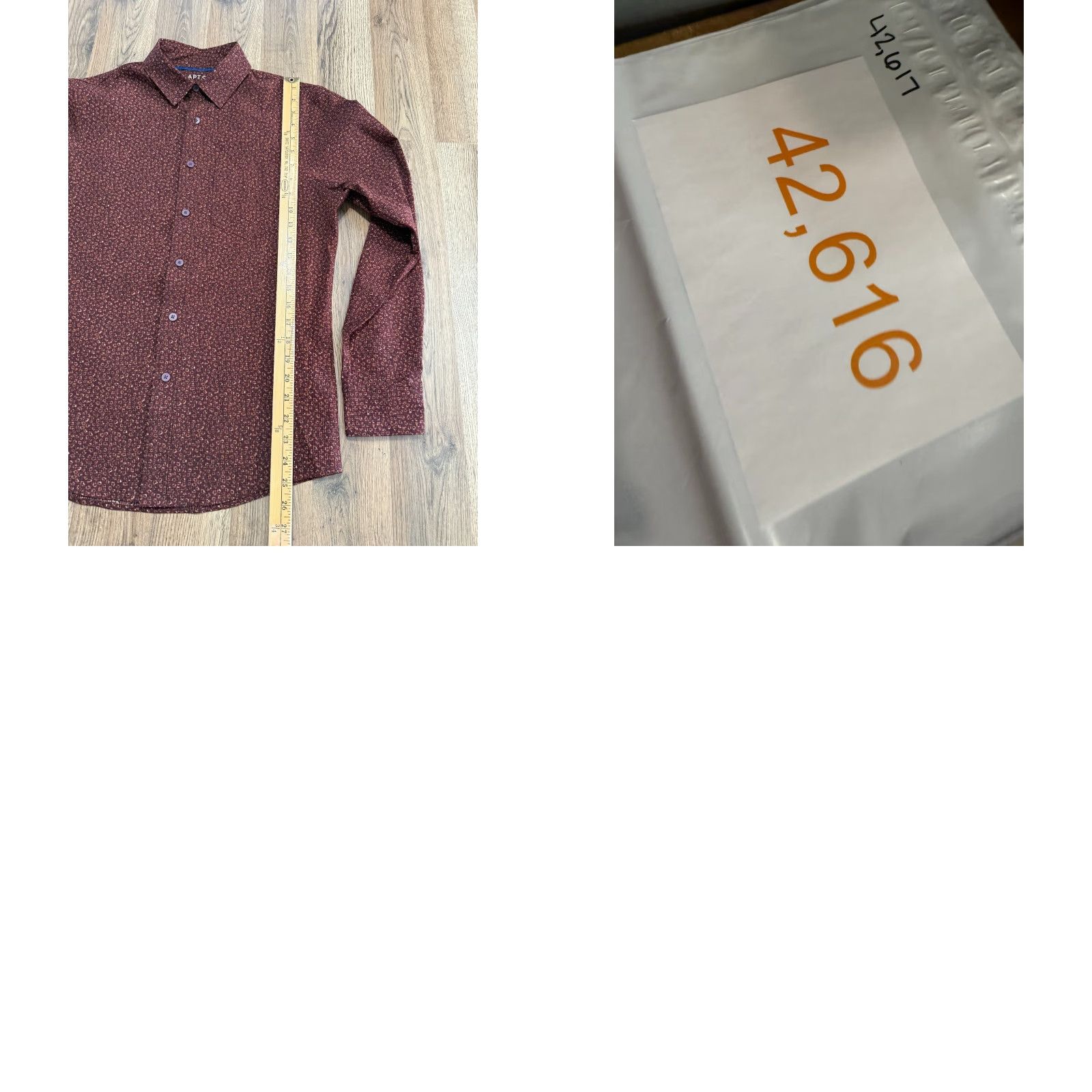 Apt. 9 APT. 9 Shirt Men Slim Fit Brown Long Sleeve Button-Up Shirt Small Size US S / EU 44-46 / 1 - 8 Thumbnail