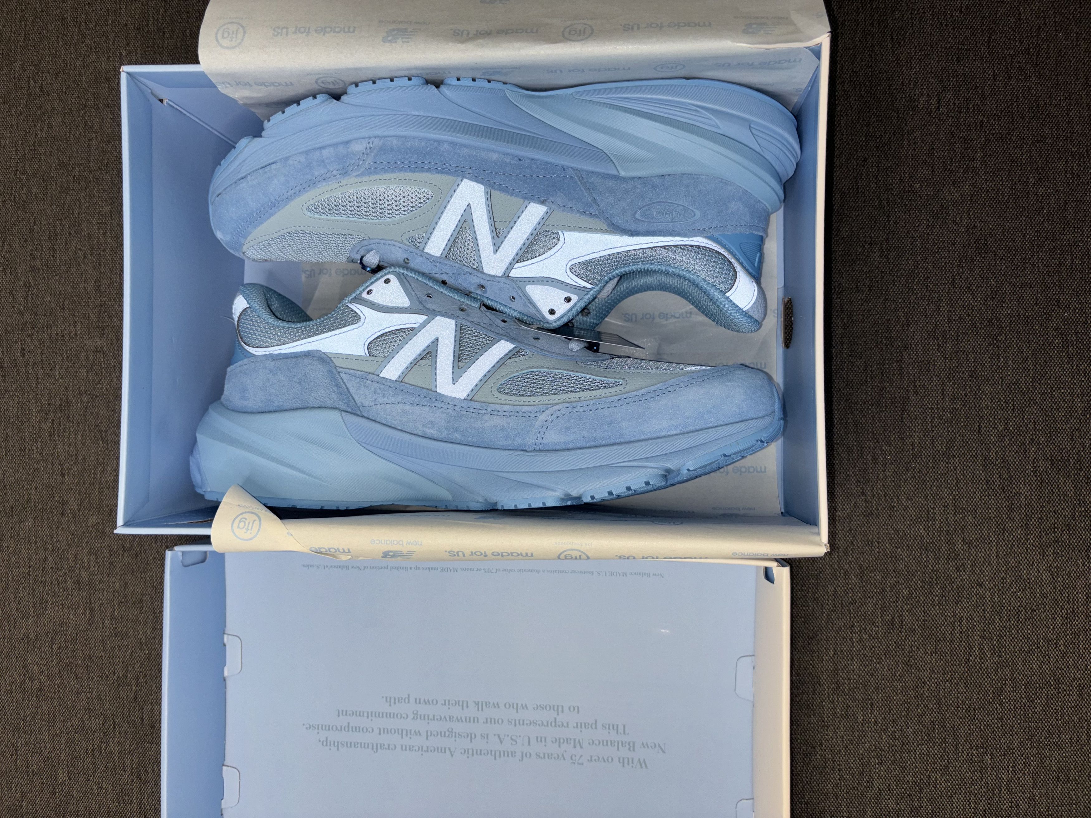 Joe Freshgoods × New Balance New Balance 990v6 MiUSA Joe Freshgoods Prom Blue 12 U990JG6 Size US 12 / EU 45 - 4 Thumbnail