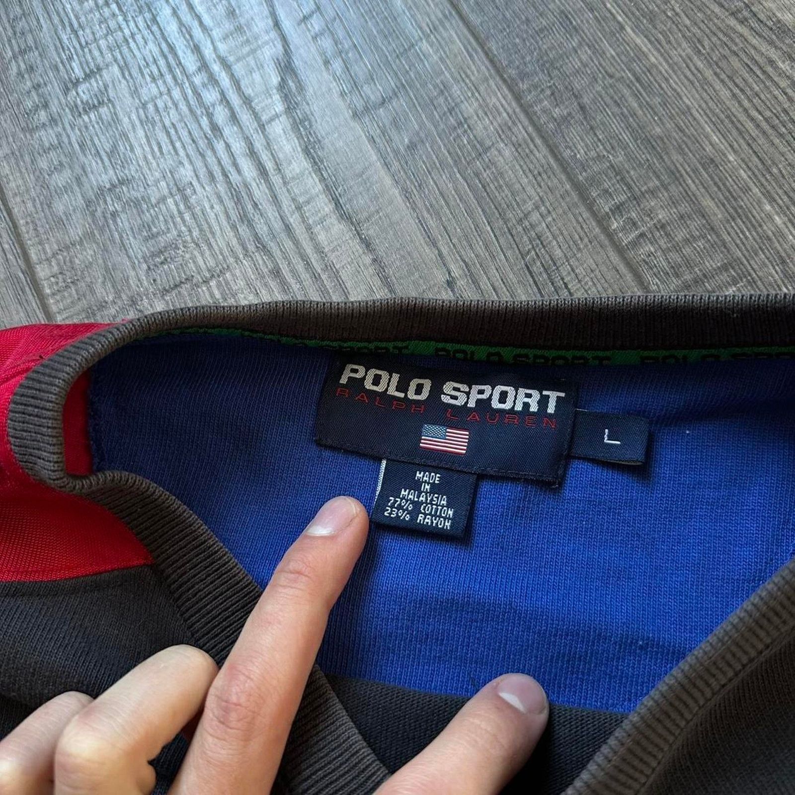 Polo Ralph Lauren × Vintage Vintage 90s Polo Ralph Lauren Polo Sport Longsleeve Shirt Size US L / EU 52-54 / 3 - 4 Thumbnail