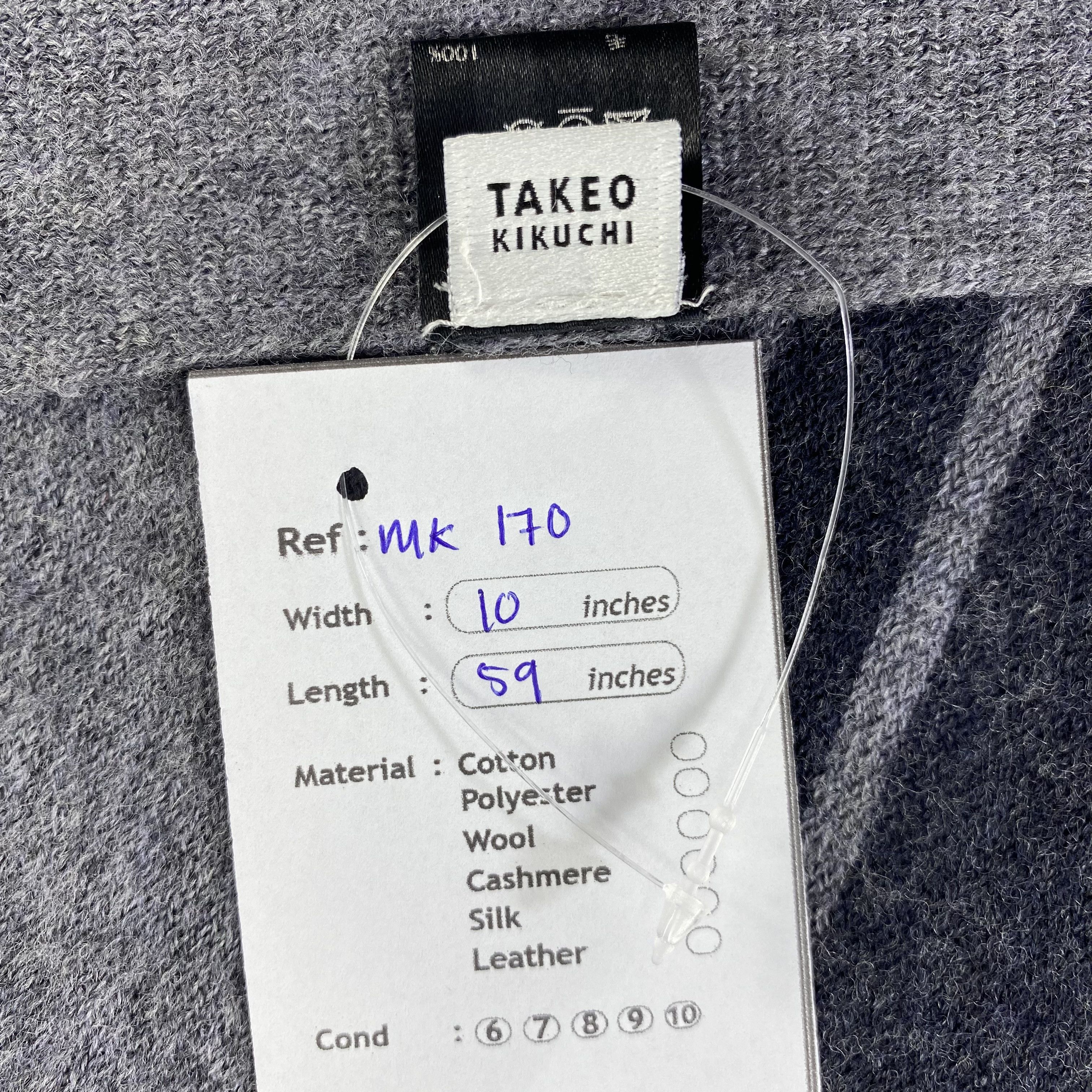 Japanese Brand × Takeo Kikuchi Takeo Kikuchi Scarf Neck Wrap Wool Muffler Size ONE SIZE - 8 Thumbnail