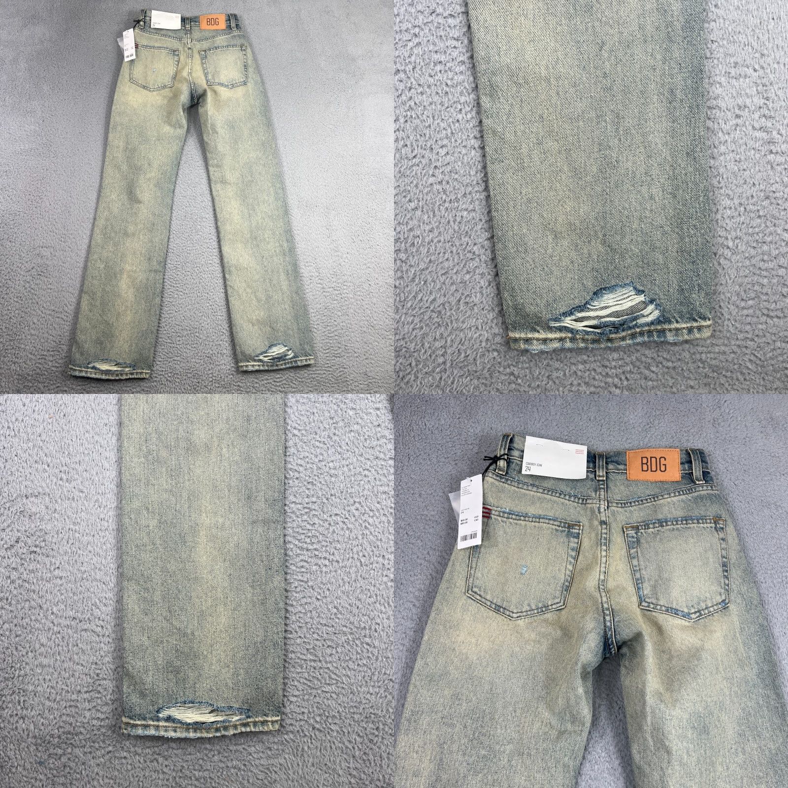 Bdg VINTAGE? BDG Urban Outfitters Jeans Cowboy Distressed 5-Pocket Denim Women’s 24 Blue Straight Mid Rise 30 Inseam Size 42" / US 20 - 8 Thumbnail