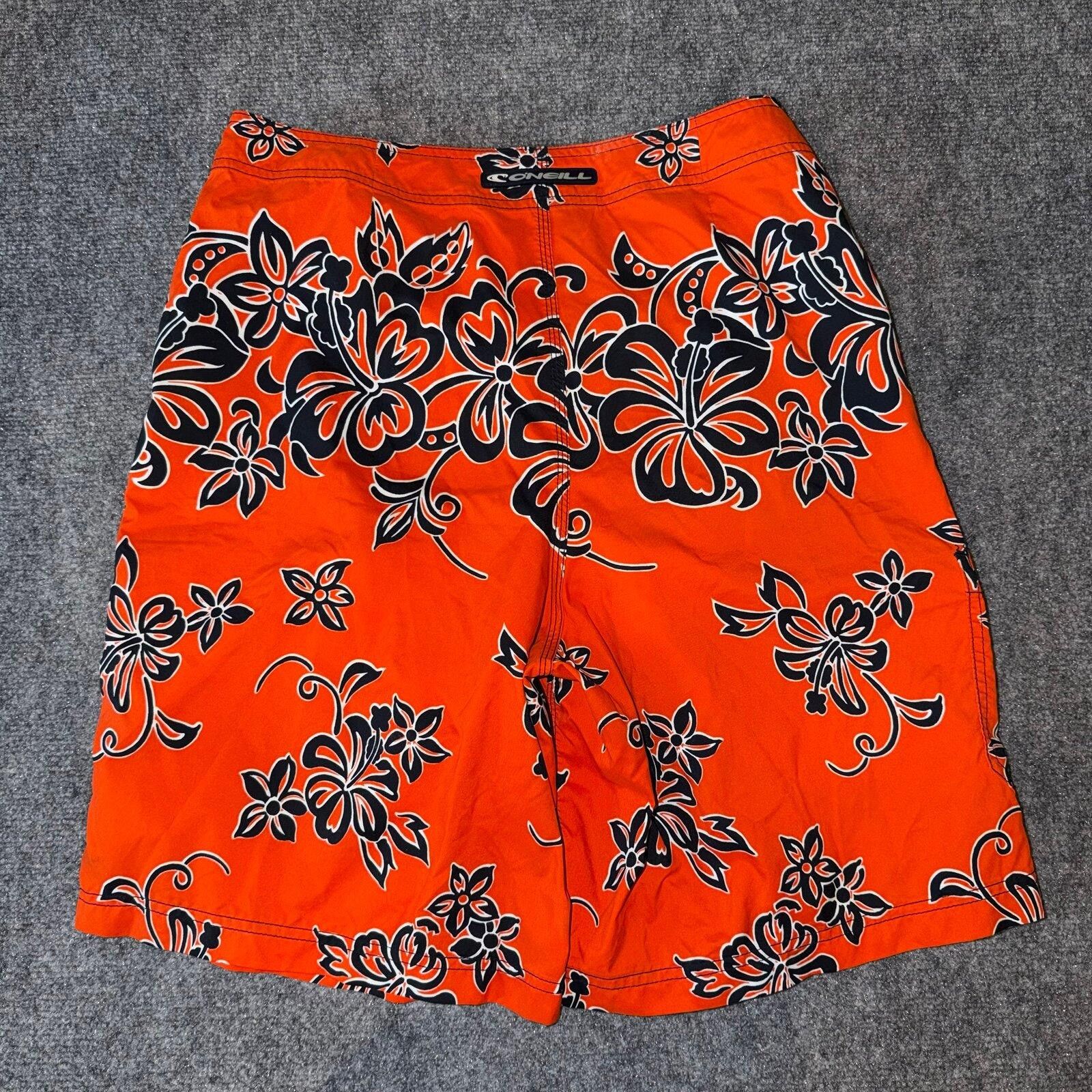 O'Neill O’Neill Orange Floral Surf Board Shorts Mens MD Vtg y2k Size US 32 / EU 48 - 5 Thumbnail
