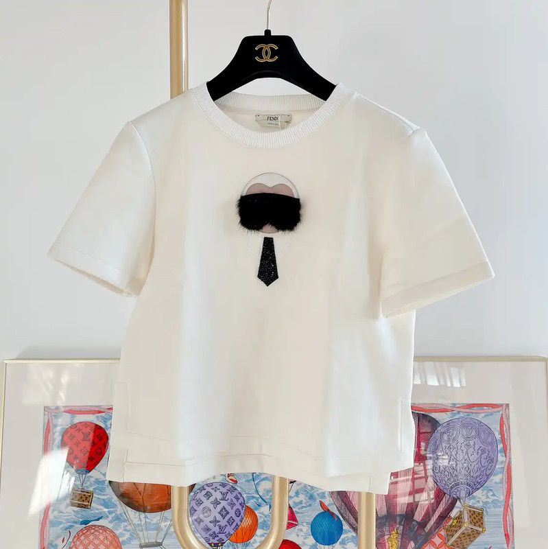 Fendi Fendi White Cotton Short Sleeve T-Shirt 0089 Size XS / US 0-2 / IT 36-38 - 1 Thumbnail