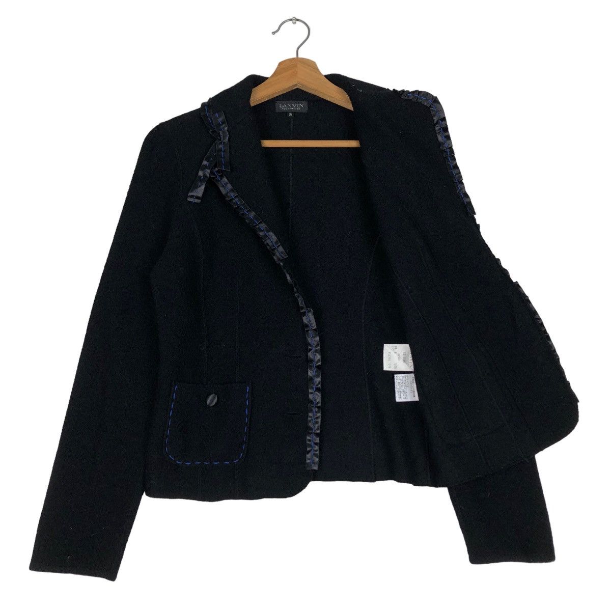 Lanvin 🔥Rich Black Cropped Jacket Lanvin Collection Size US M / EU 48-50 / 2 - 9 Thumbnail