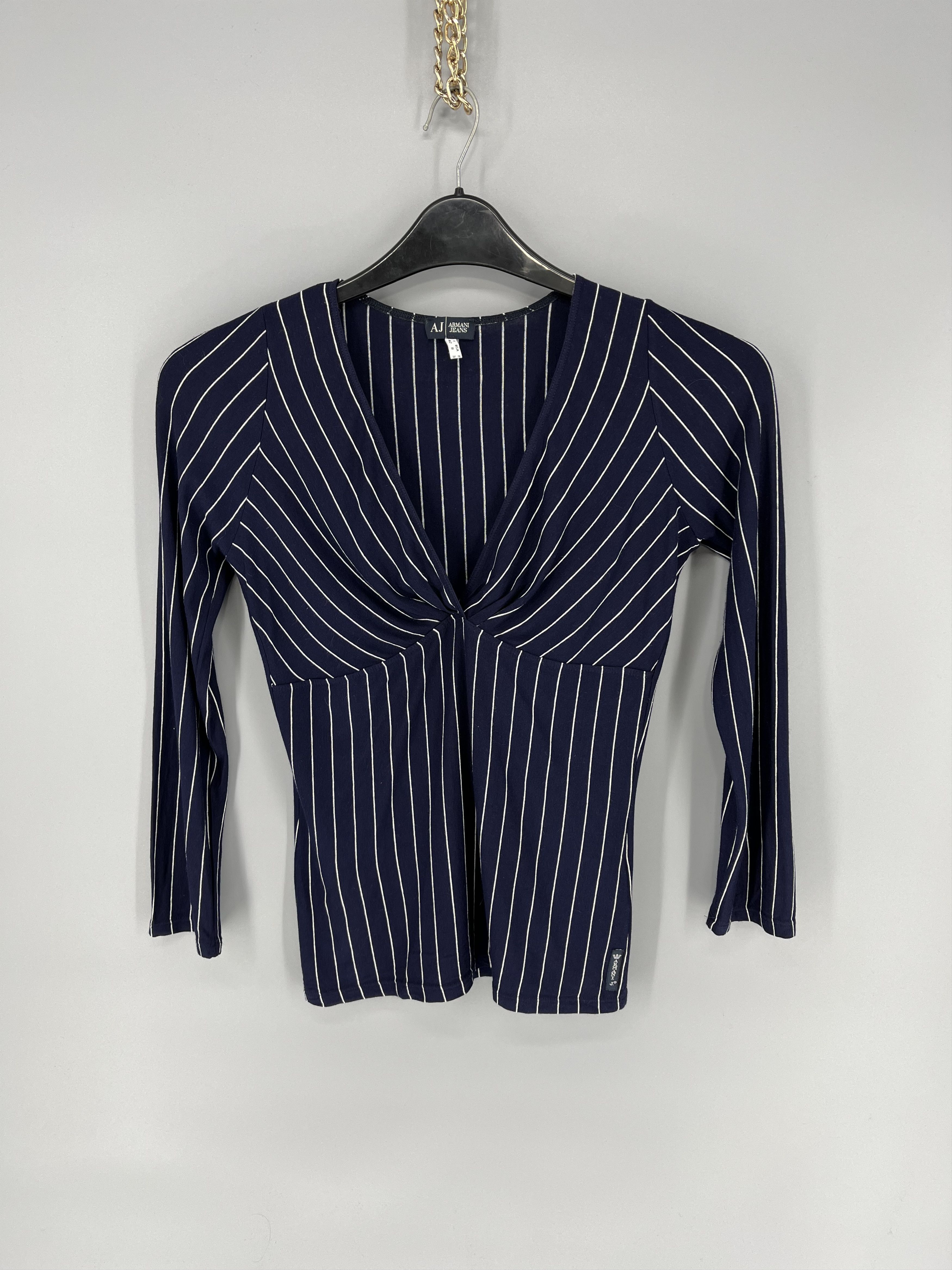 Armani × Giorgio Armani Vintage Y2K Armani Jeans Velvet blouse Size M / US 6-8 / IT 42-44 - 1 Thumbnail