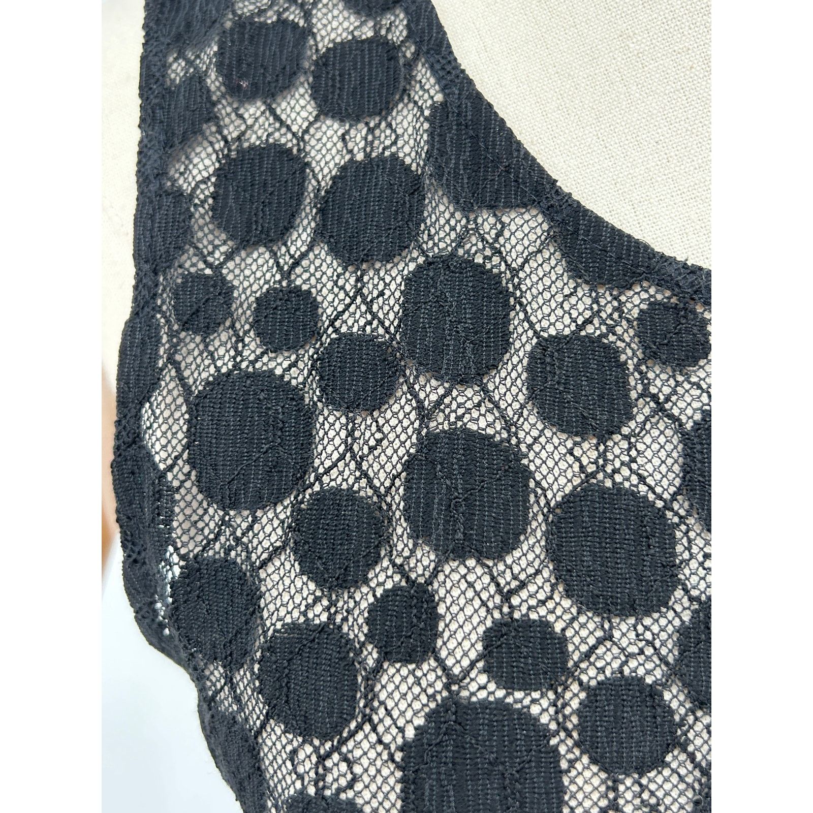 Theory Theory Black Lace Mesh Sleeveless Minimalist Midi Dress Size L / US 10 / IT 46 - 3 Thumbnail
