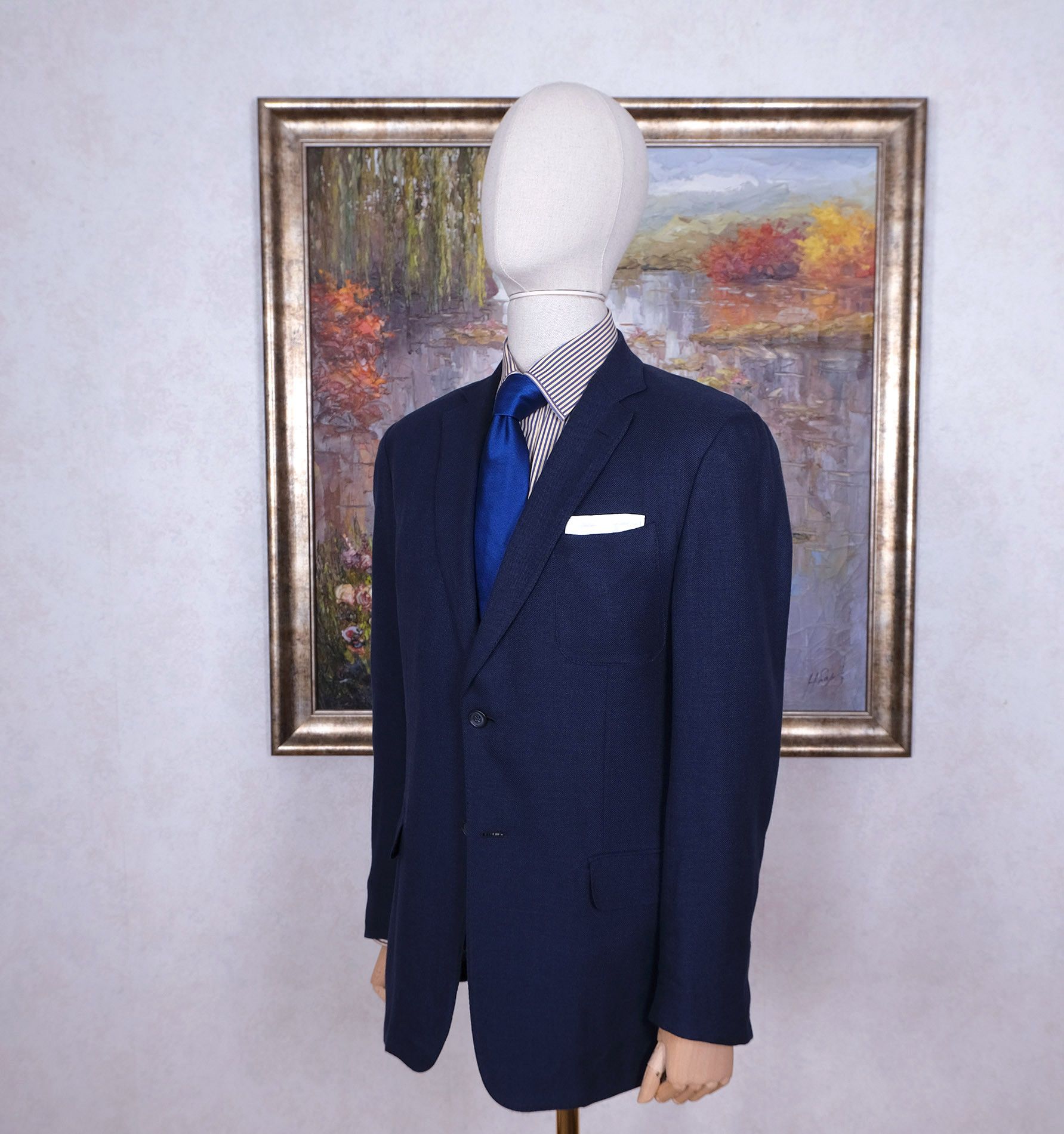 Alfred Dunhill Dunhill, Blue Jacket, Size 44, Light, RRP 2150 e- Size 44R - 3 Thumbnail