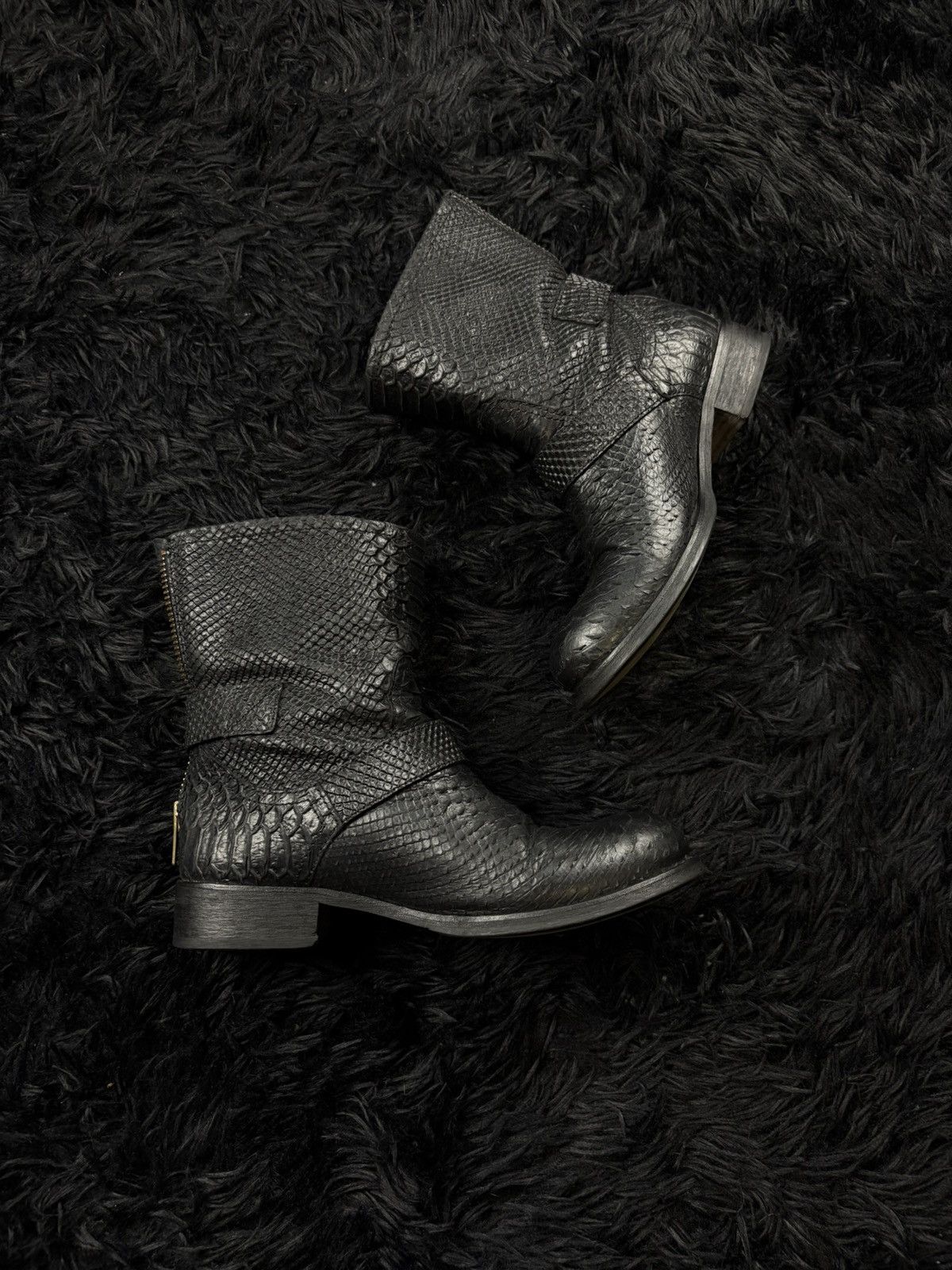 Other Rick Owens Style Archive Python Snake Skin Leather Boots Size US 7 / EU 40 - 6 Thumbnail