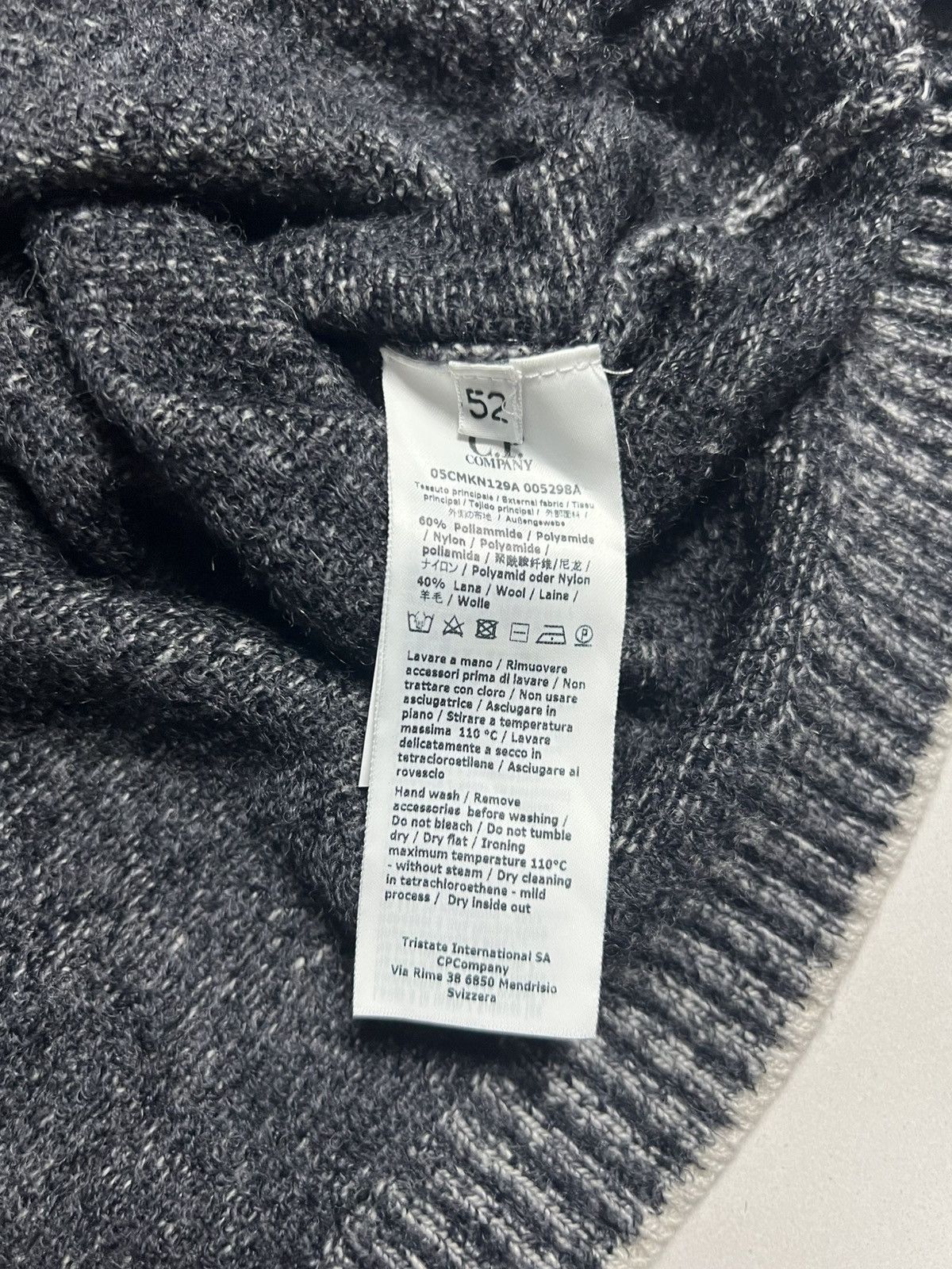 C.P. Company Pull col roulé en laine C.P. Company Homme gris Taille L Size US XXS / EU 40 - 11 Thumbnail
