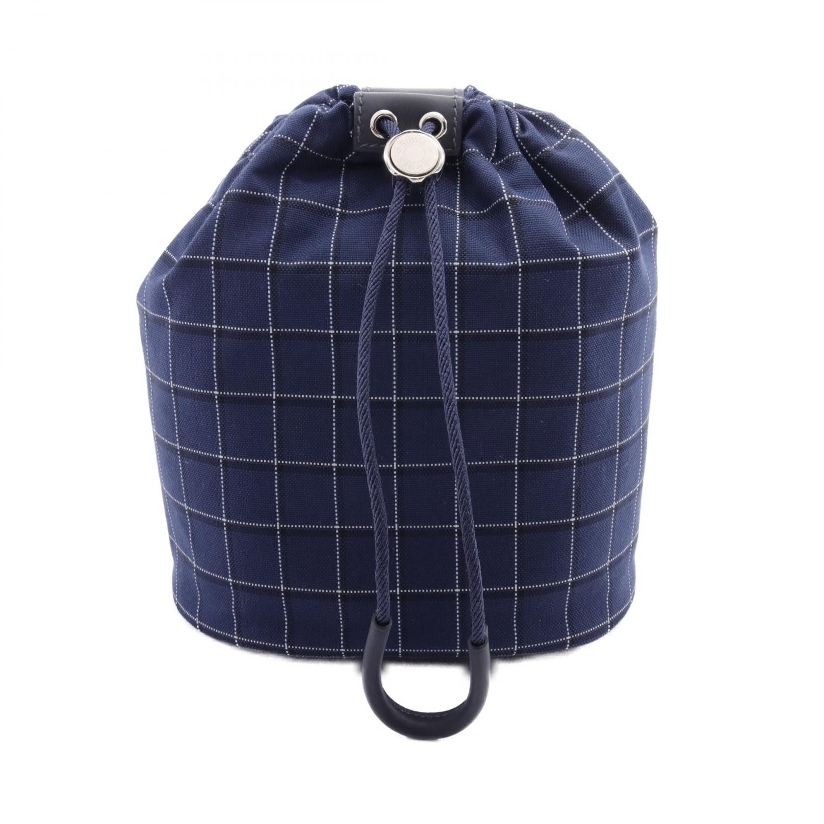 Hermes Hermes Tattersall Trek-H Pouch Canvas Vanity Bag in Excellent Condition Size ONE SIZE - 1 Thumbnail