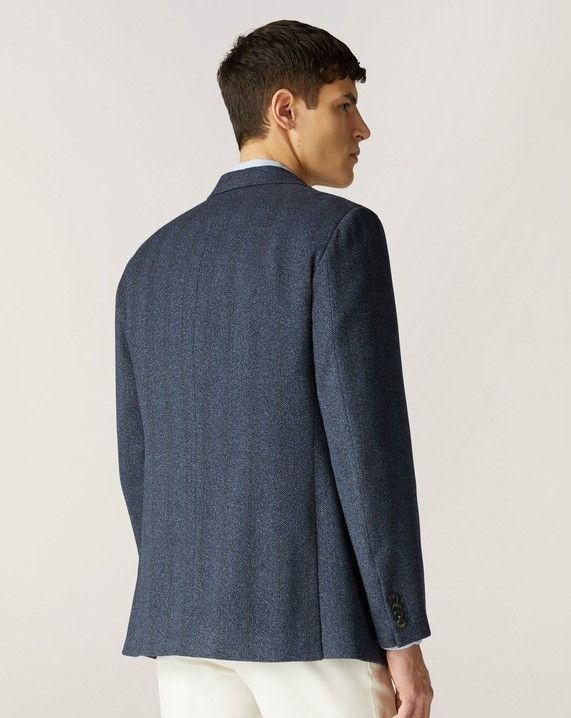 Loro Piana o1w1db10824 Torino Cashmere Jacket in Blue Size US XL / EU 56 / 4 - 5 Thumbnail