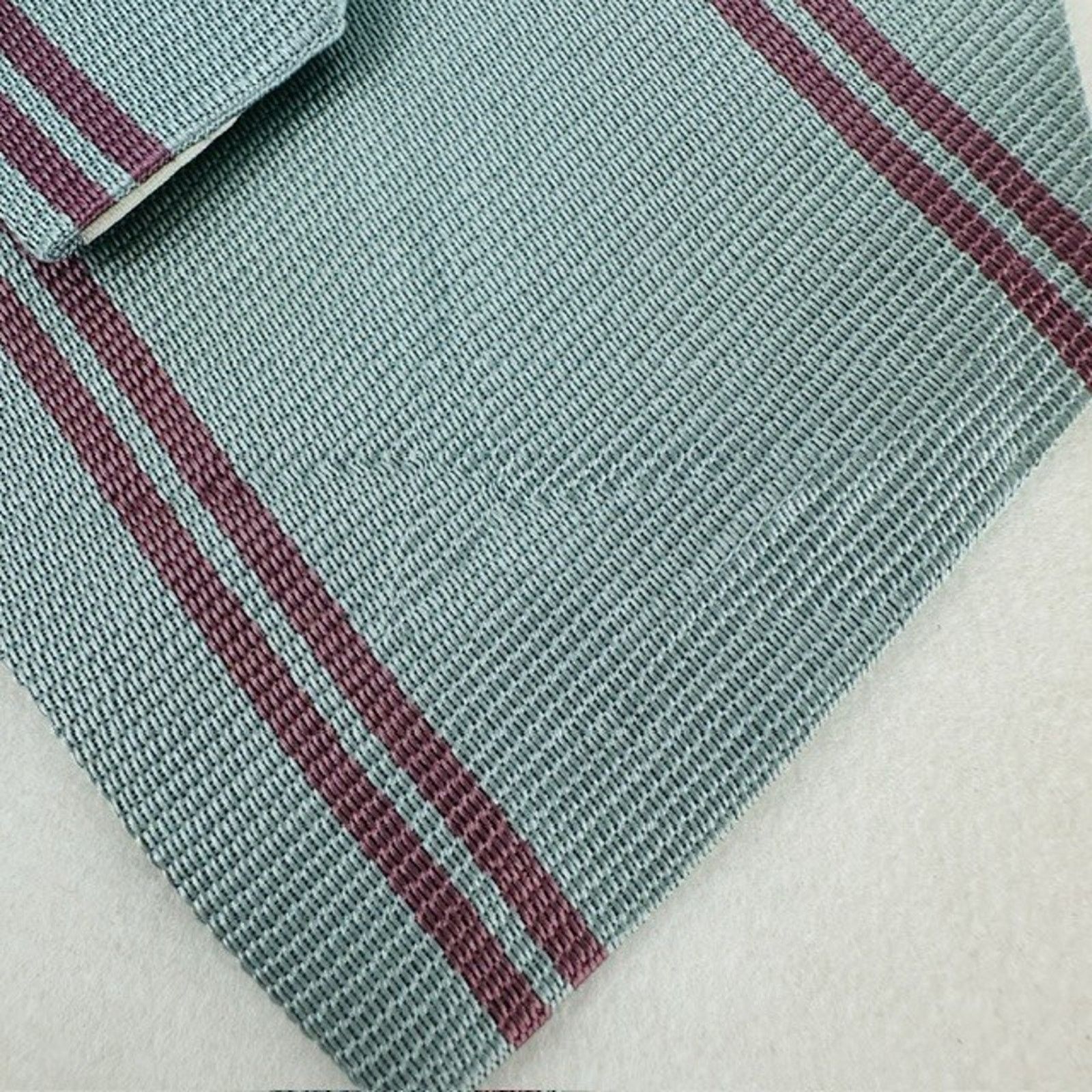 Other Tattersall tie Blue Striped 55" Silk Preppy Grandpacore VTG Size ONE SIZE - 9 Thumbnail