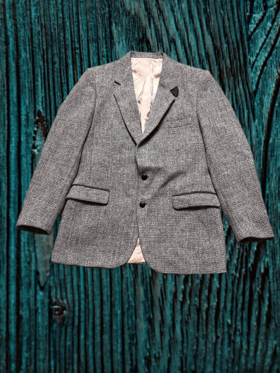 Harris Tweed PURE VIRGIN WOOL Blazers Gray Y2K Harris Tweed Size 40S - 1 Thumbnail