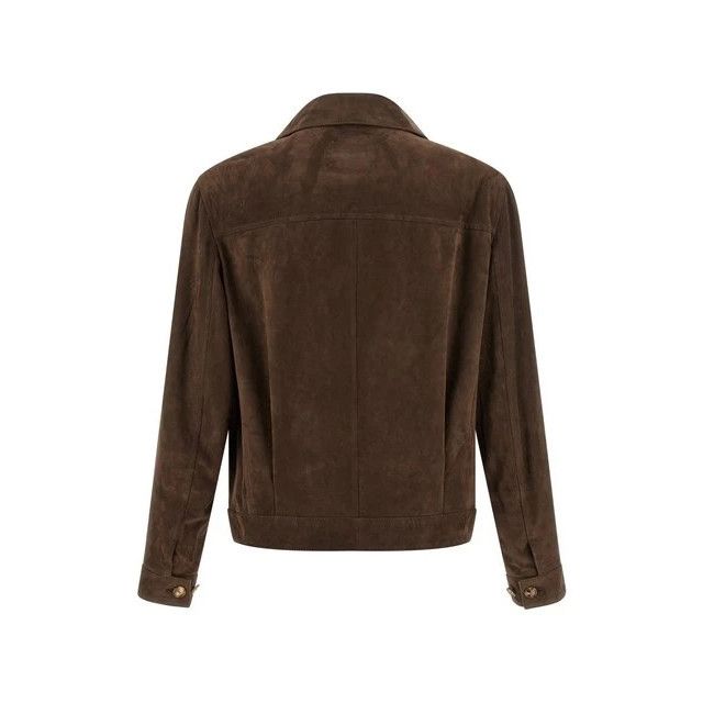 Brunello Cucinelli BRUNELLO CUCINELLI Espresso Suede Jacket New & Authentic (Me Size US S / EU 44-46 / 1 - 2 Thumbnail